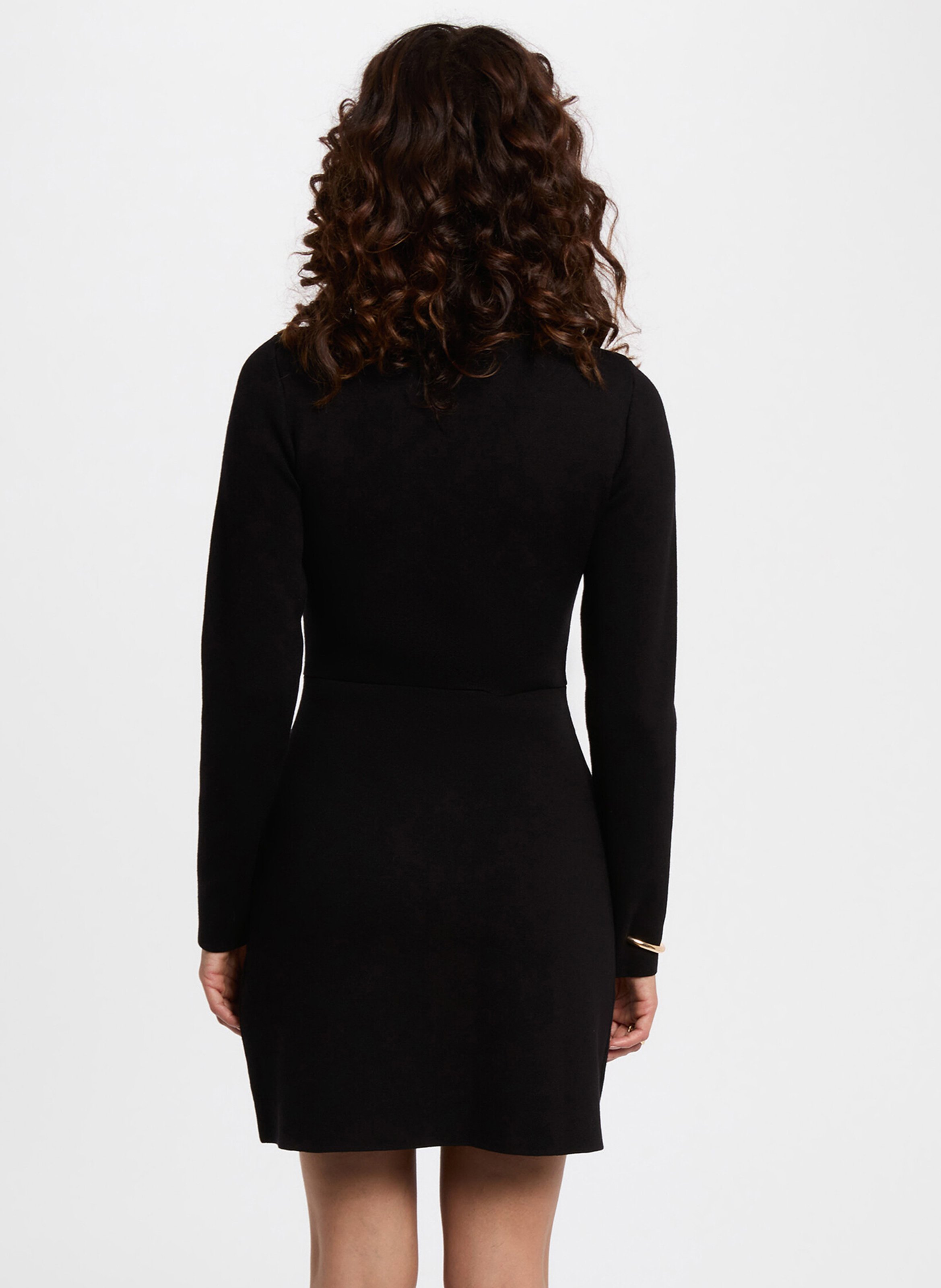 Robe courte col rond MORGAN Black