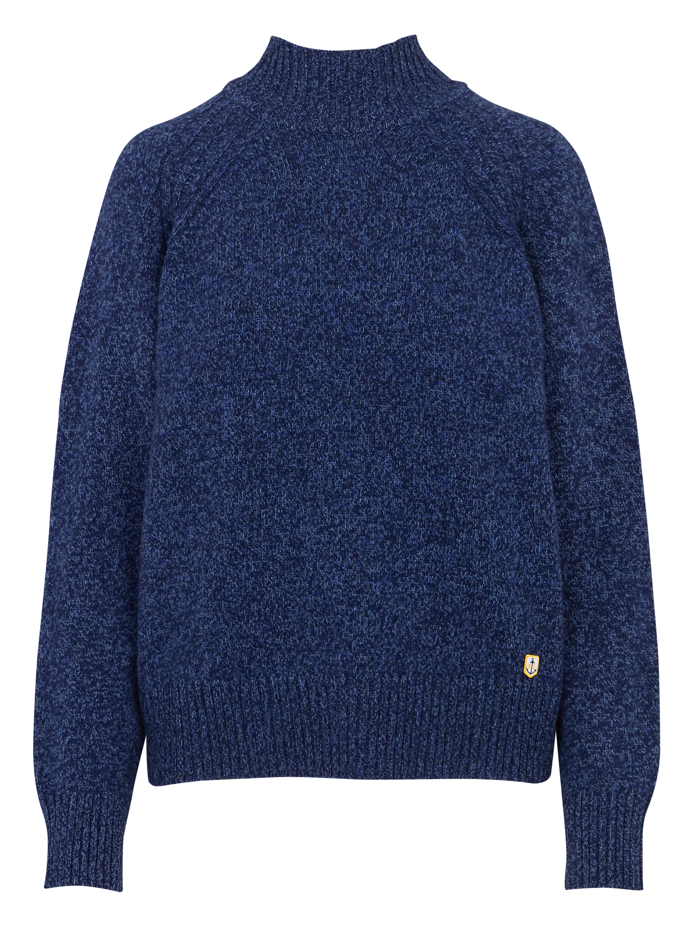Pull droit col montant en laine ARMOR LUX Bleu