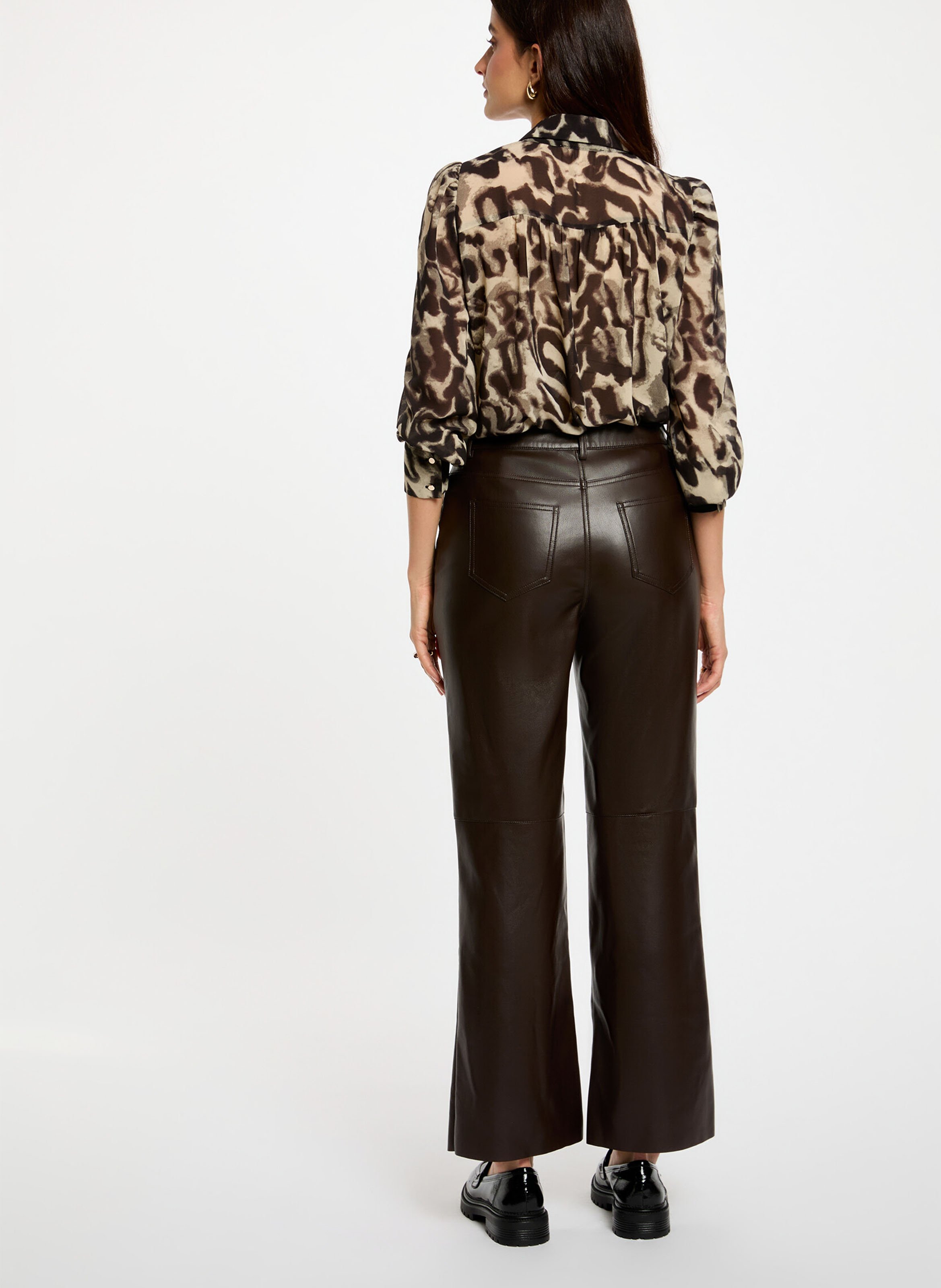 Blouse met klassieke kraag en print MORGAN Veelkleurig