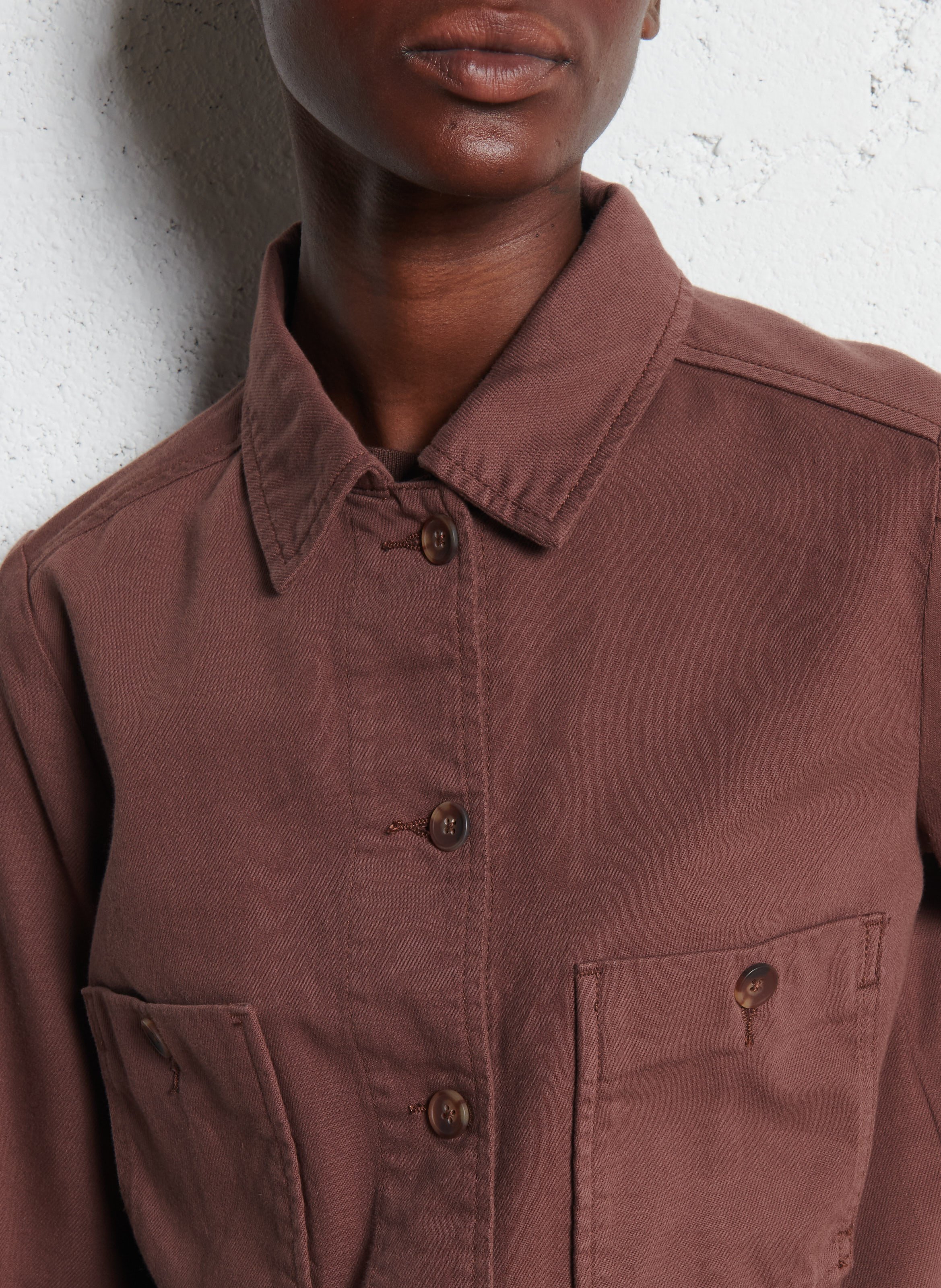 Veste col classique en coton  MAISON 123 Marron