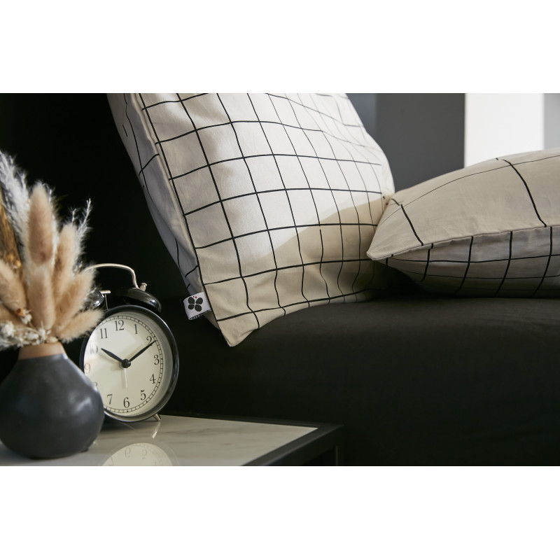 Printed 100% cotton duvet L'EFFET PAPILLON Brown