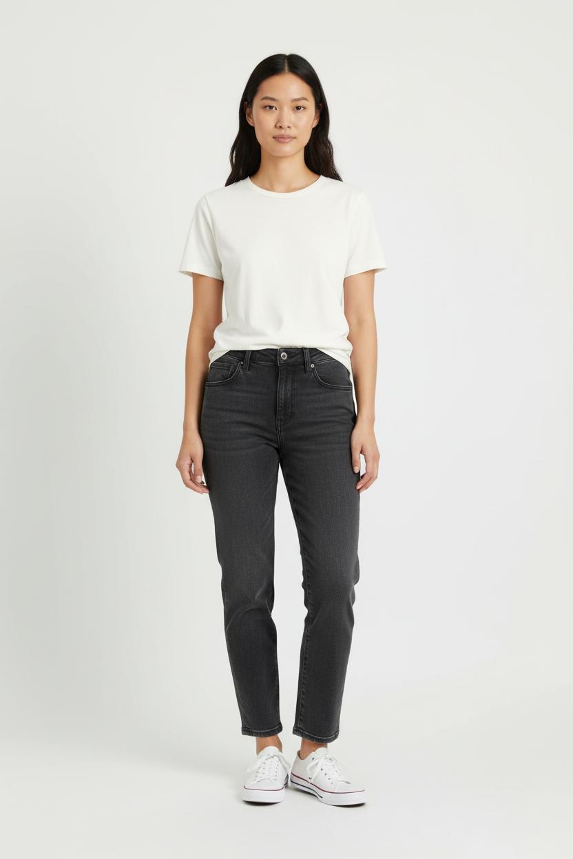 Cropped slim jeans with studs COMPTOIR DES COTONNIERS - Seconde main Grey