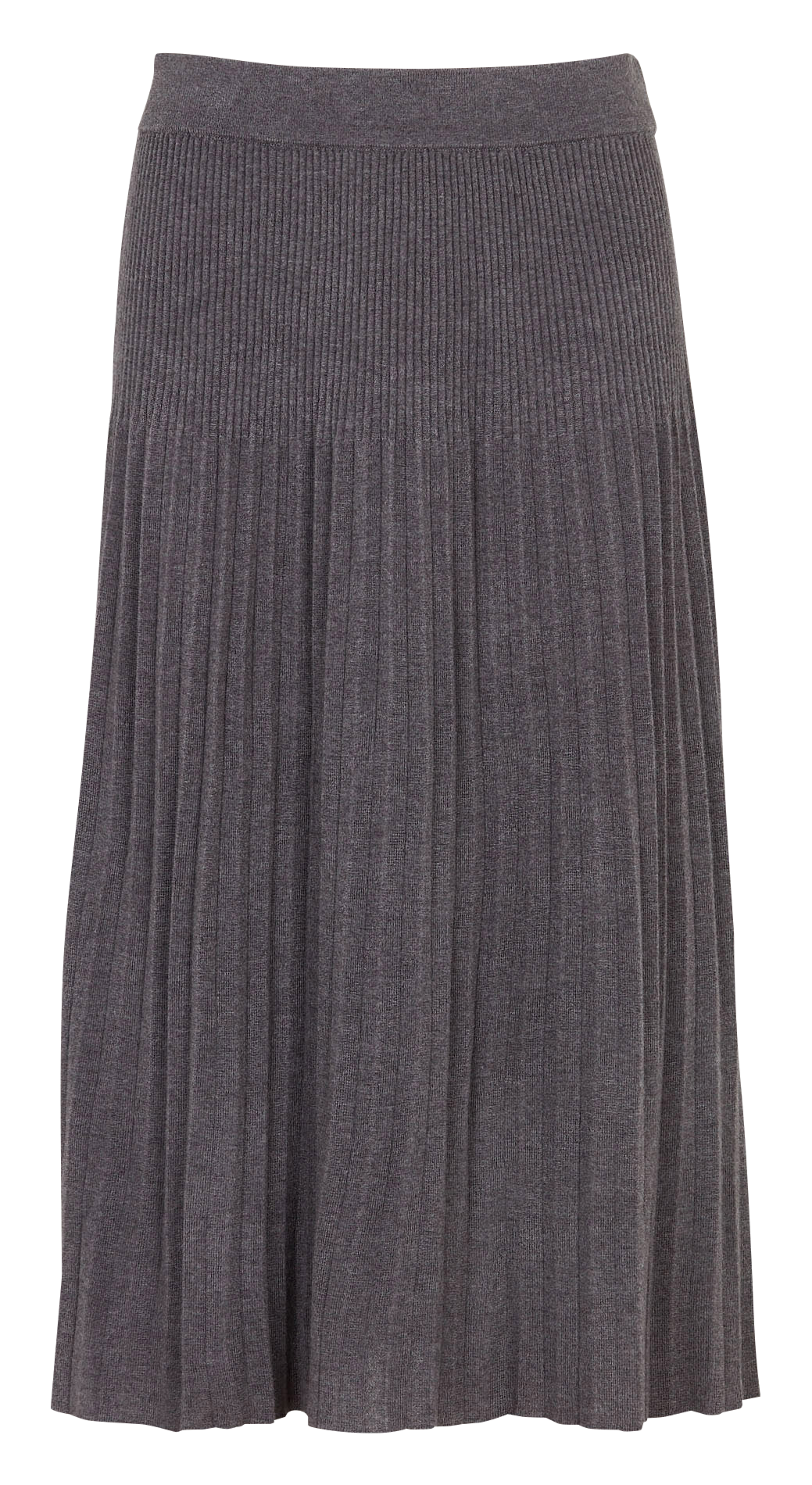 Jupe évasée plissée en maille MAISON 123 Gris