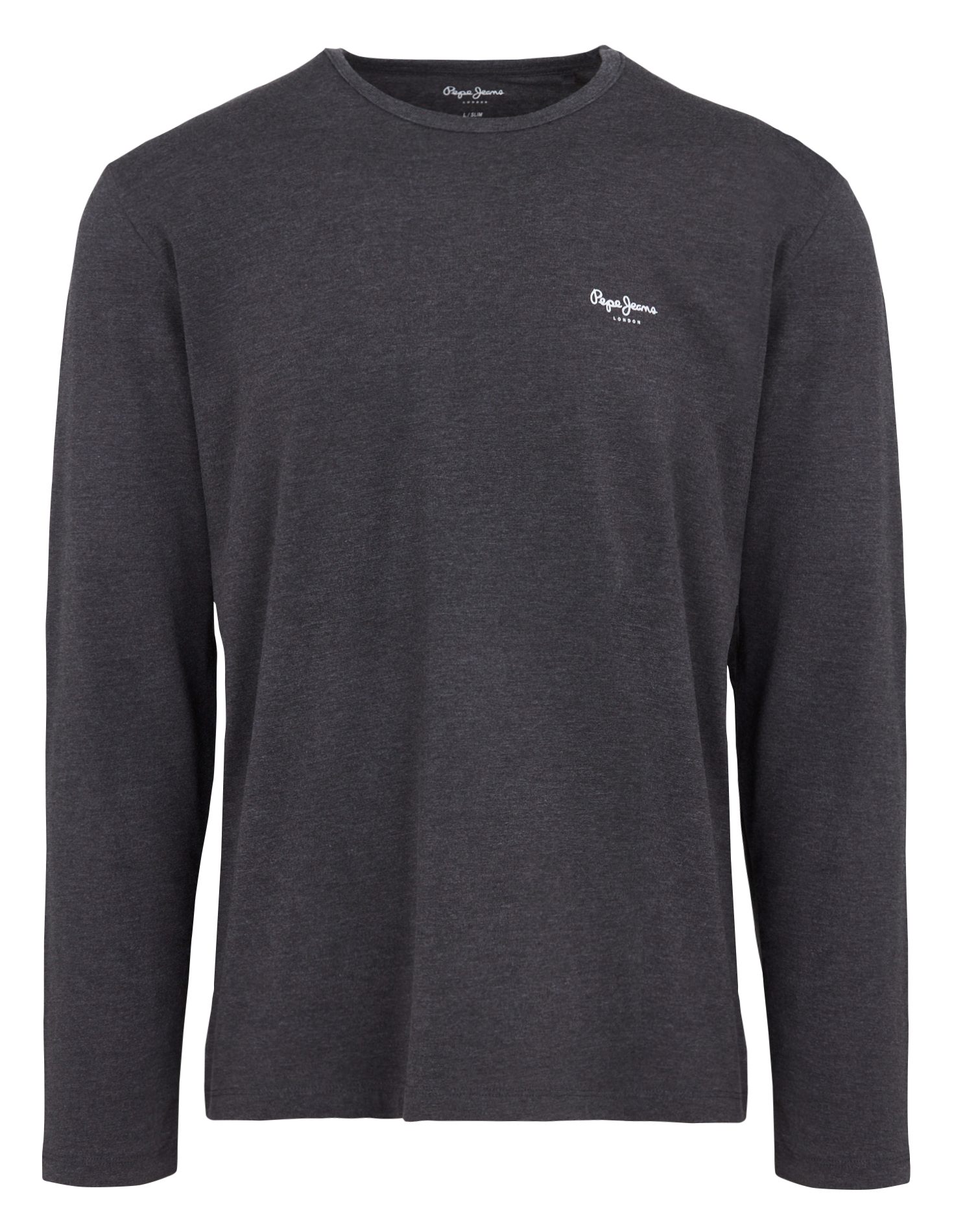 Straight cotton-blend round-neck T-shirt PEPE JEANS Grey