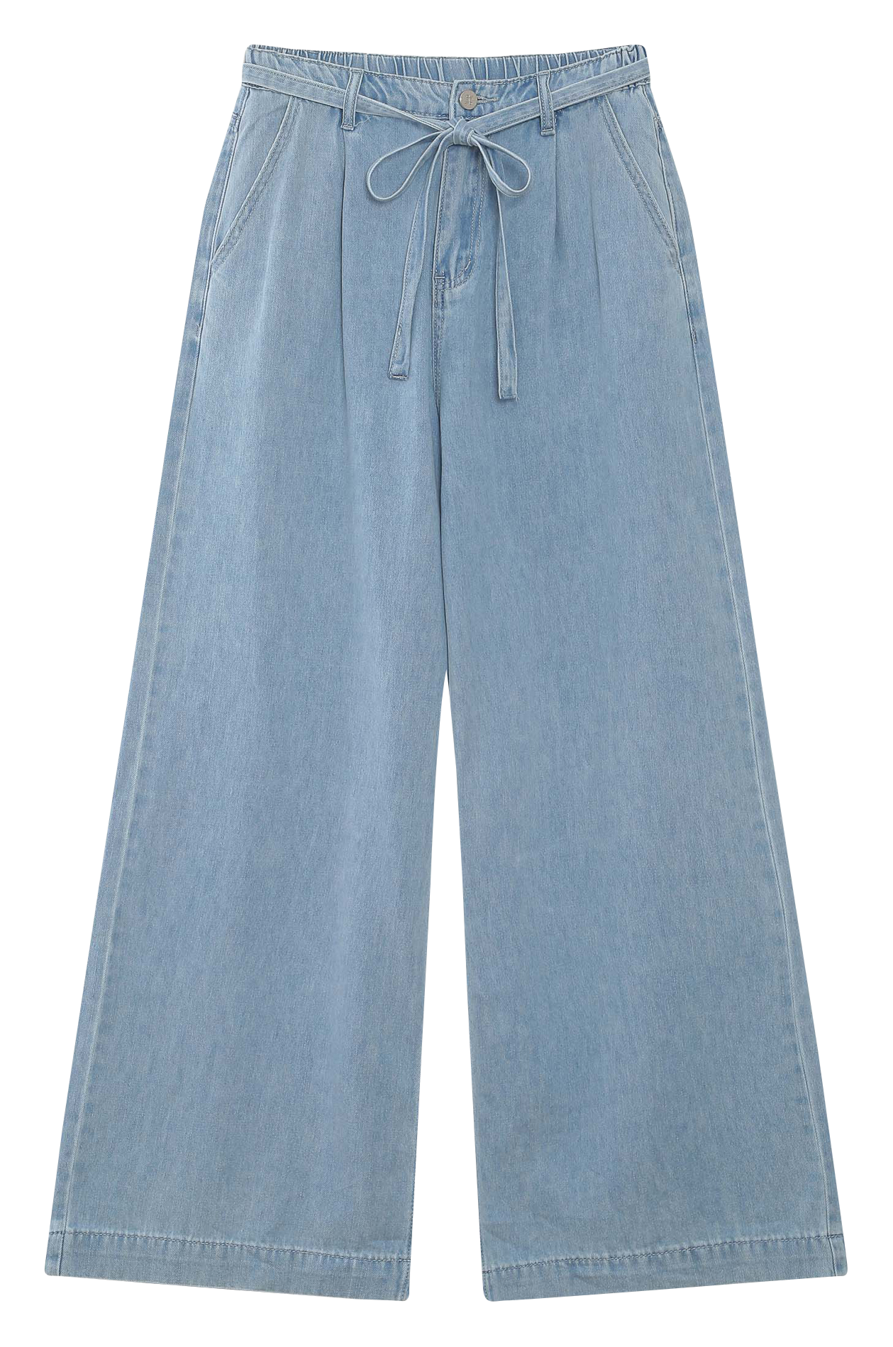<p>High-Waist Baggy Jeans mit Gürtel</p> GRACE ET MILA Blau