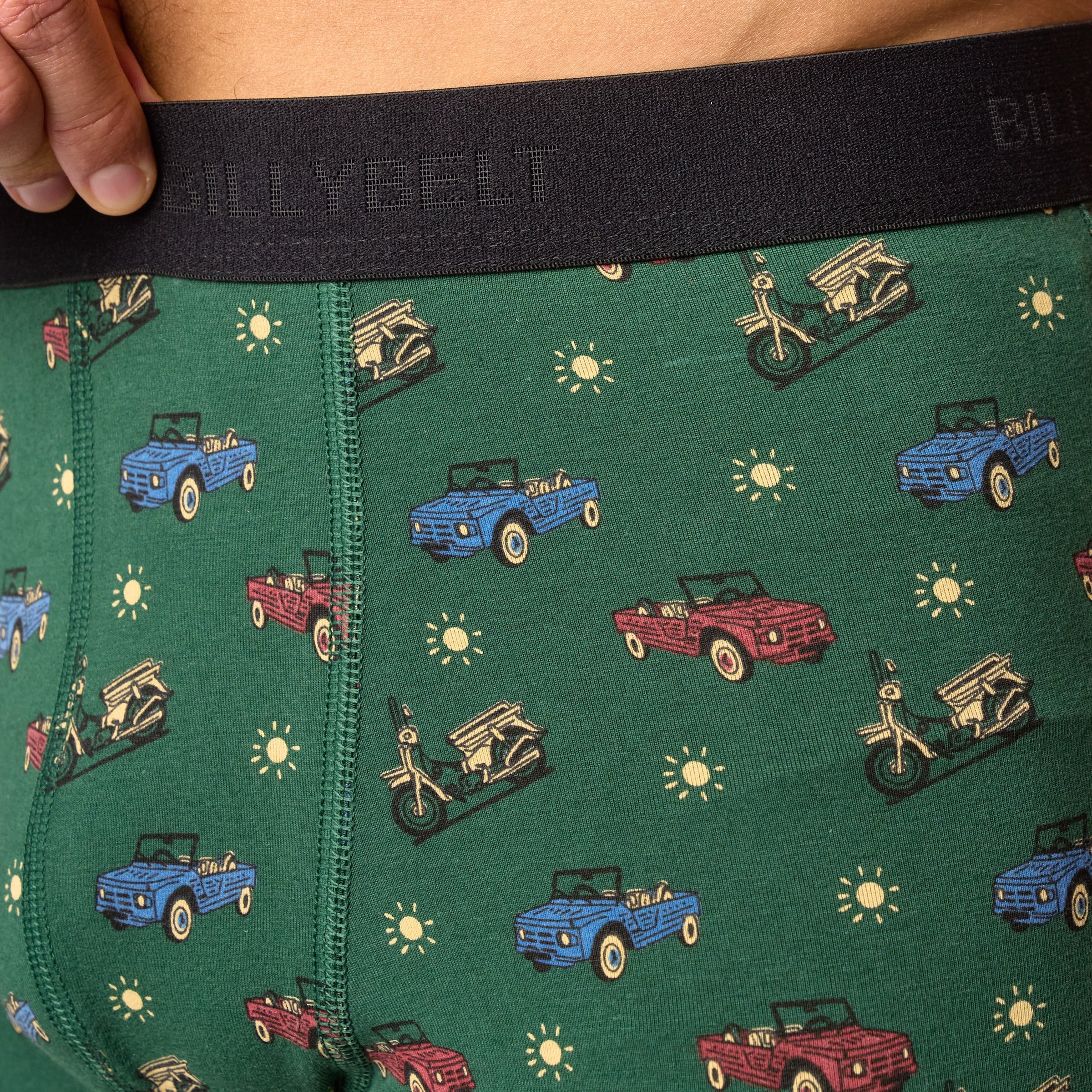 Organic cotton boxers BILLYBELT Green