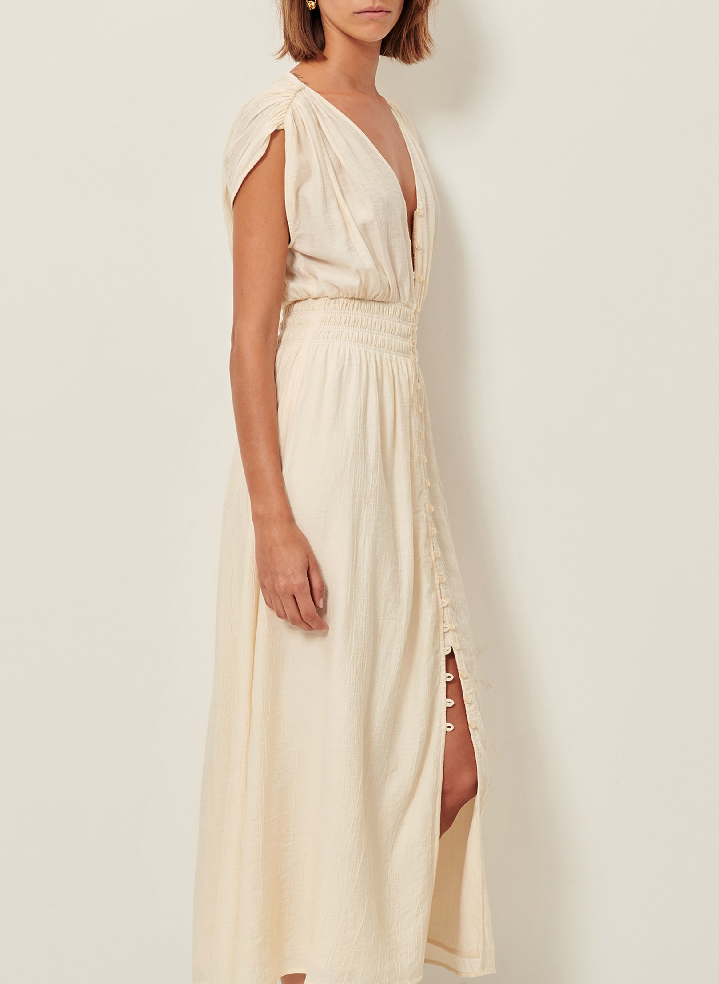Gerade geschnittenes Hemdkleid SESSUN Beige