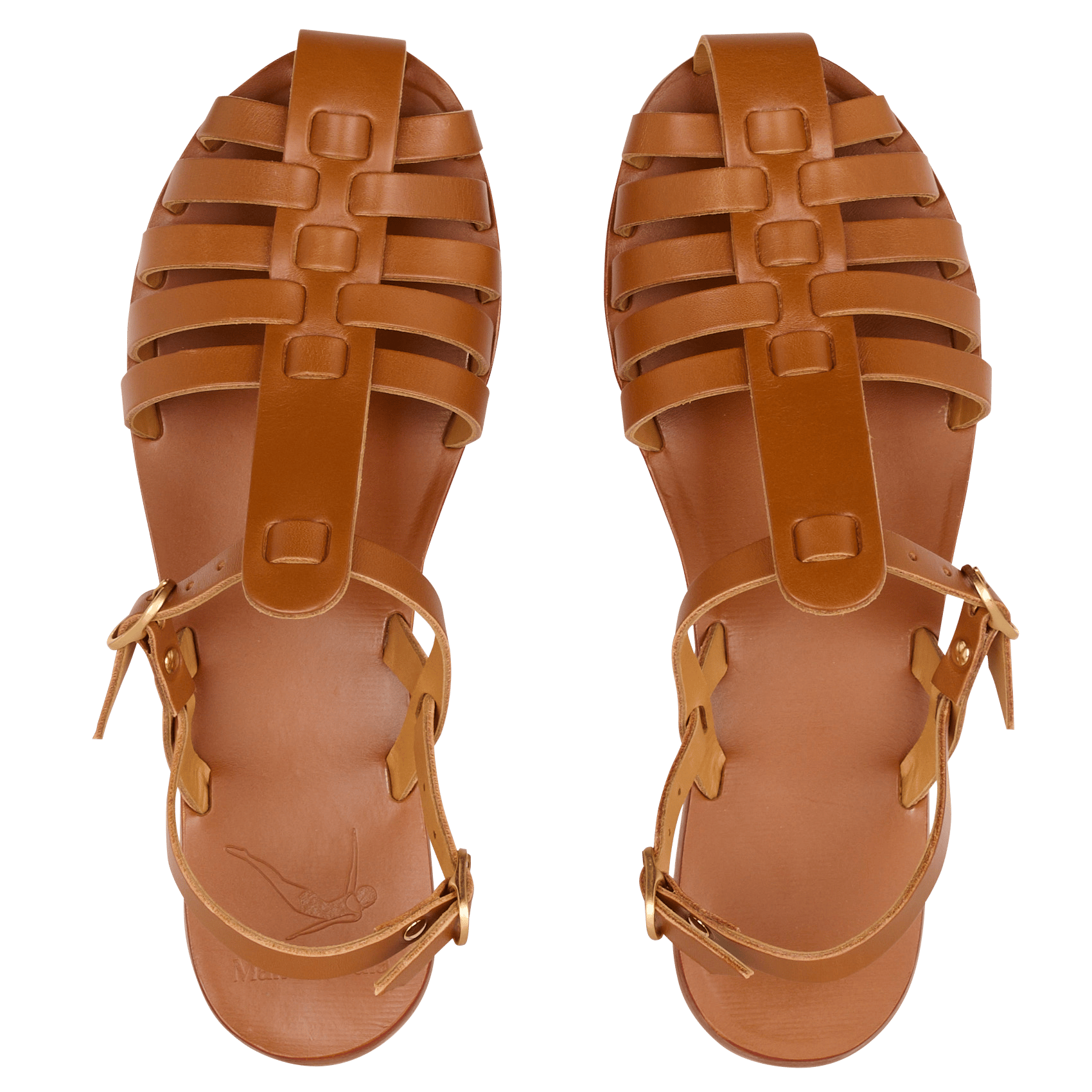 Fisherman | Leren sandalen MAMA PRAIA Bruin