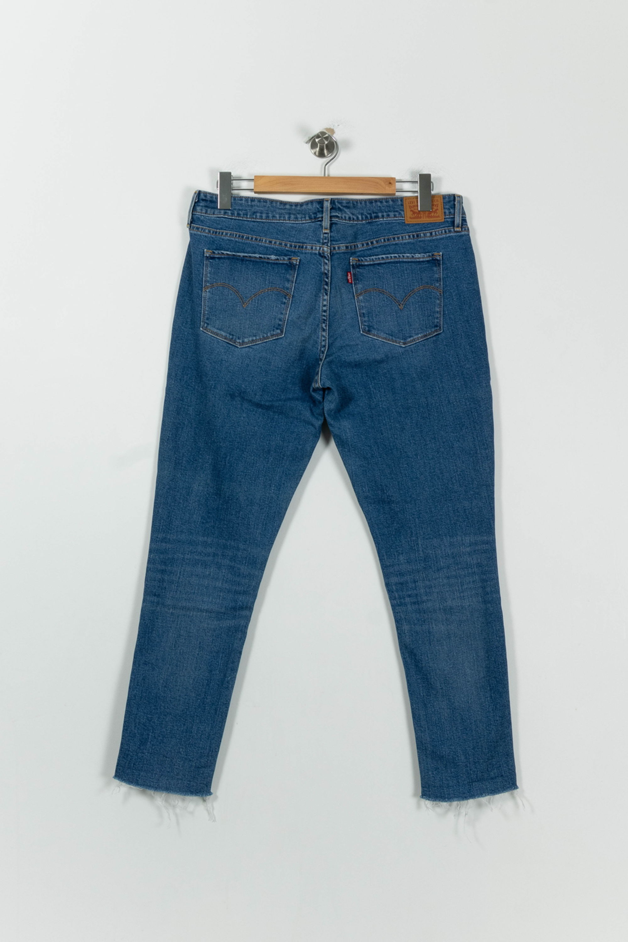 Cropped slim jeans with studs LEVI'S - Seconde main Blue