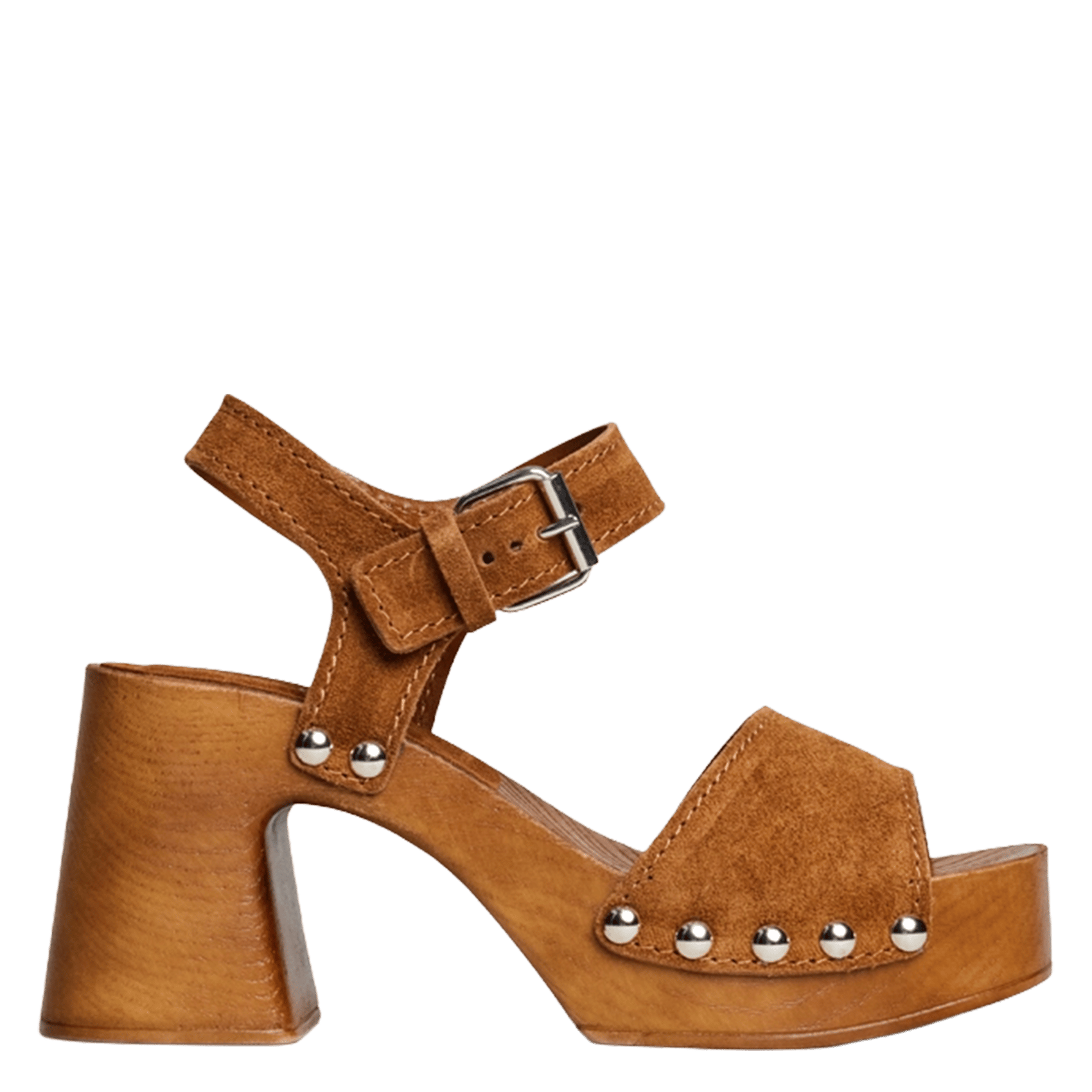 Alice heeled leather sandals JONAK Brown