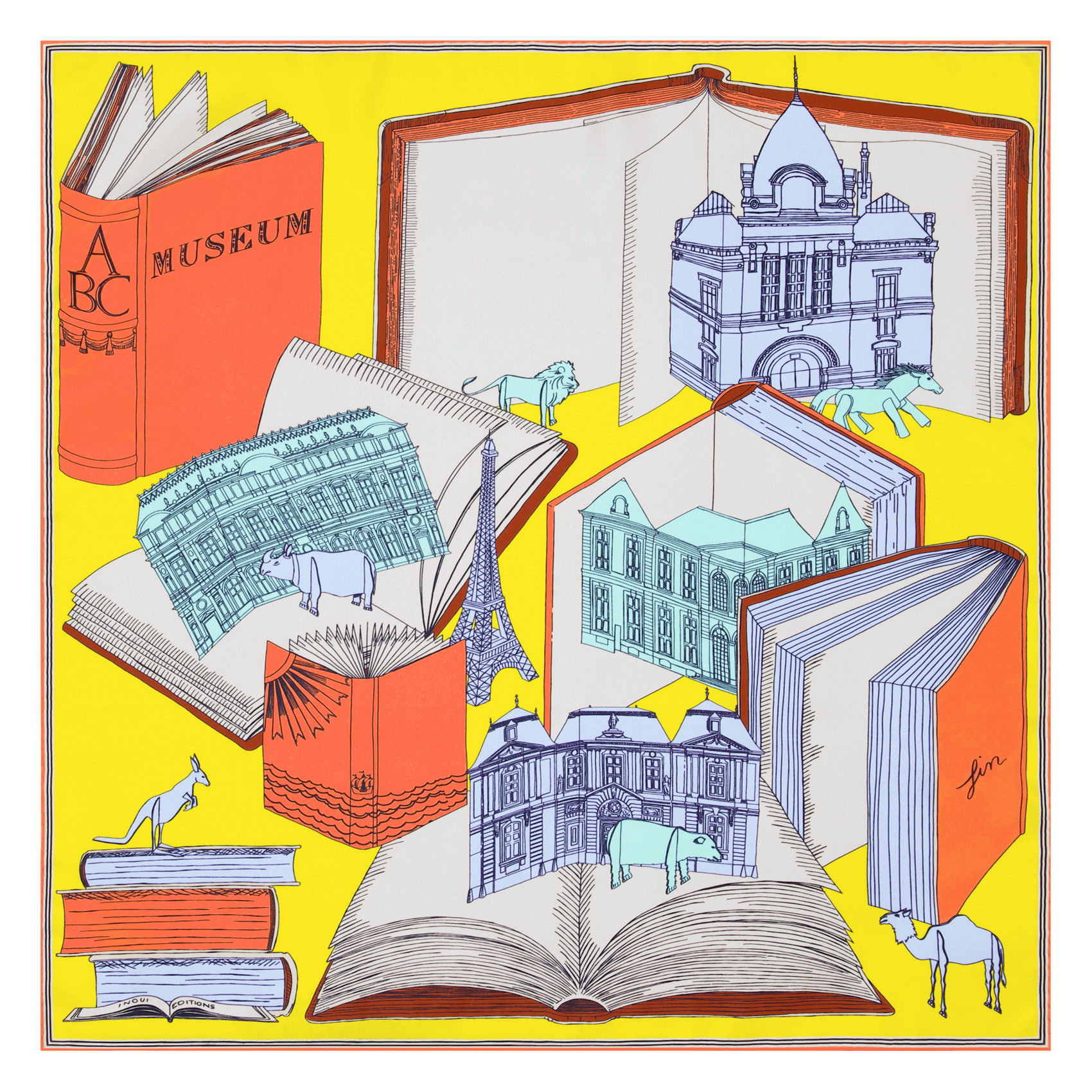 Seidentuch mit Druck INOUI EDITIONS