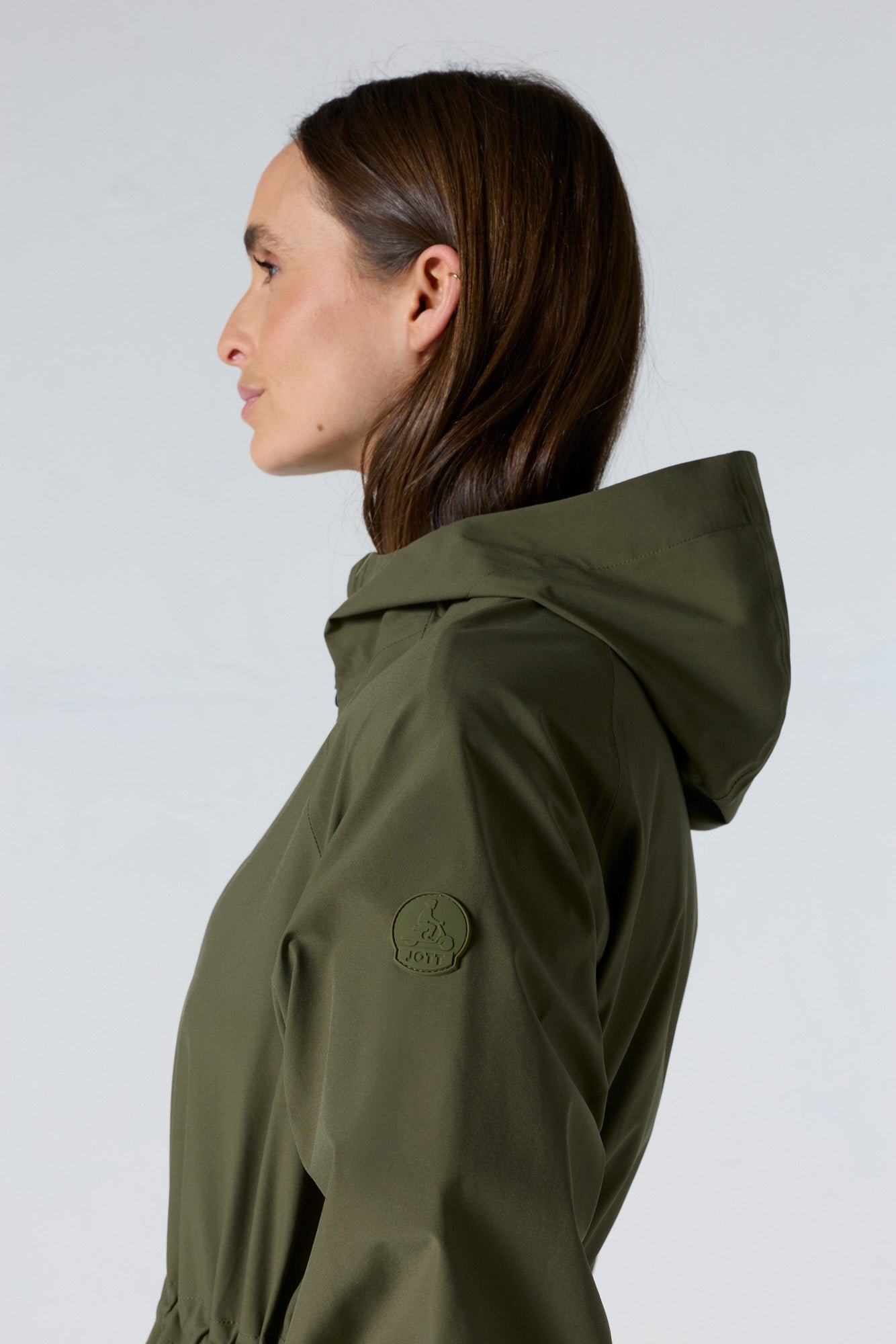 Long airy raincoat JOTT Green