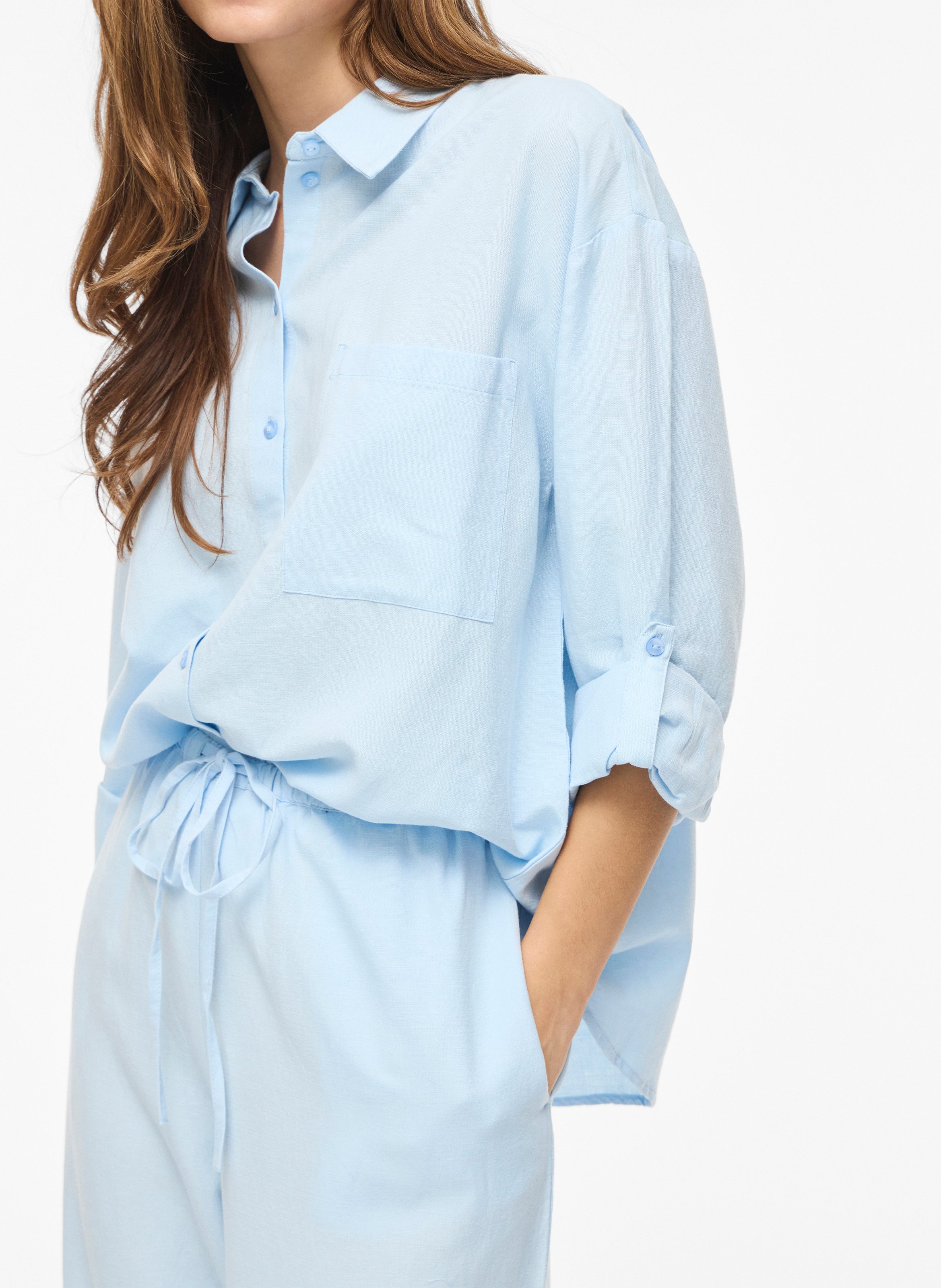 Rechte blouse VILA Blauw