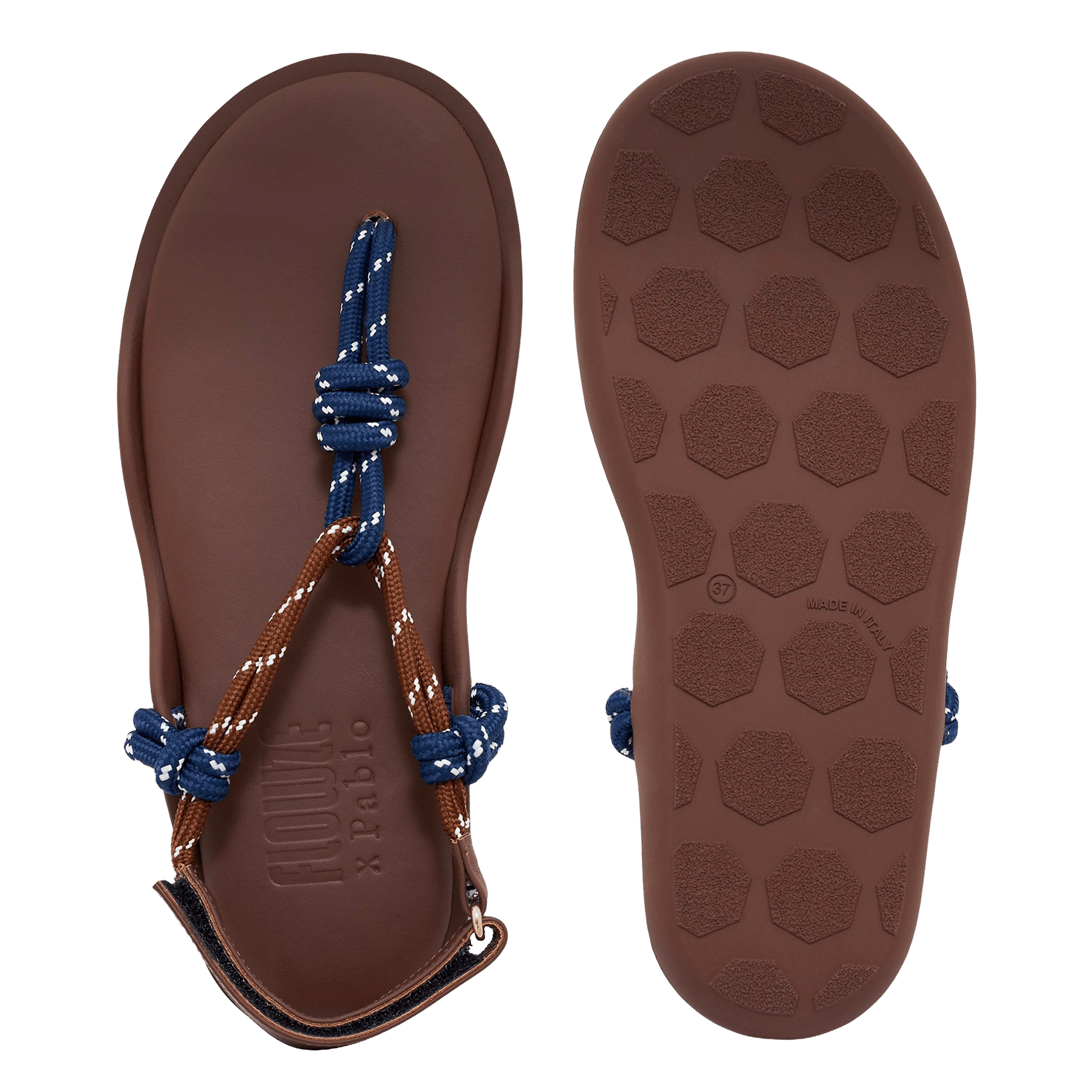 Sandales plates  PABLO Marron