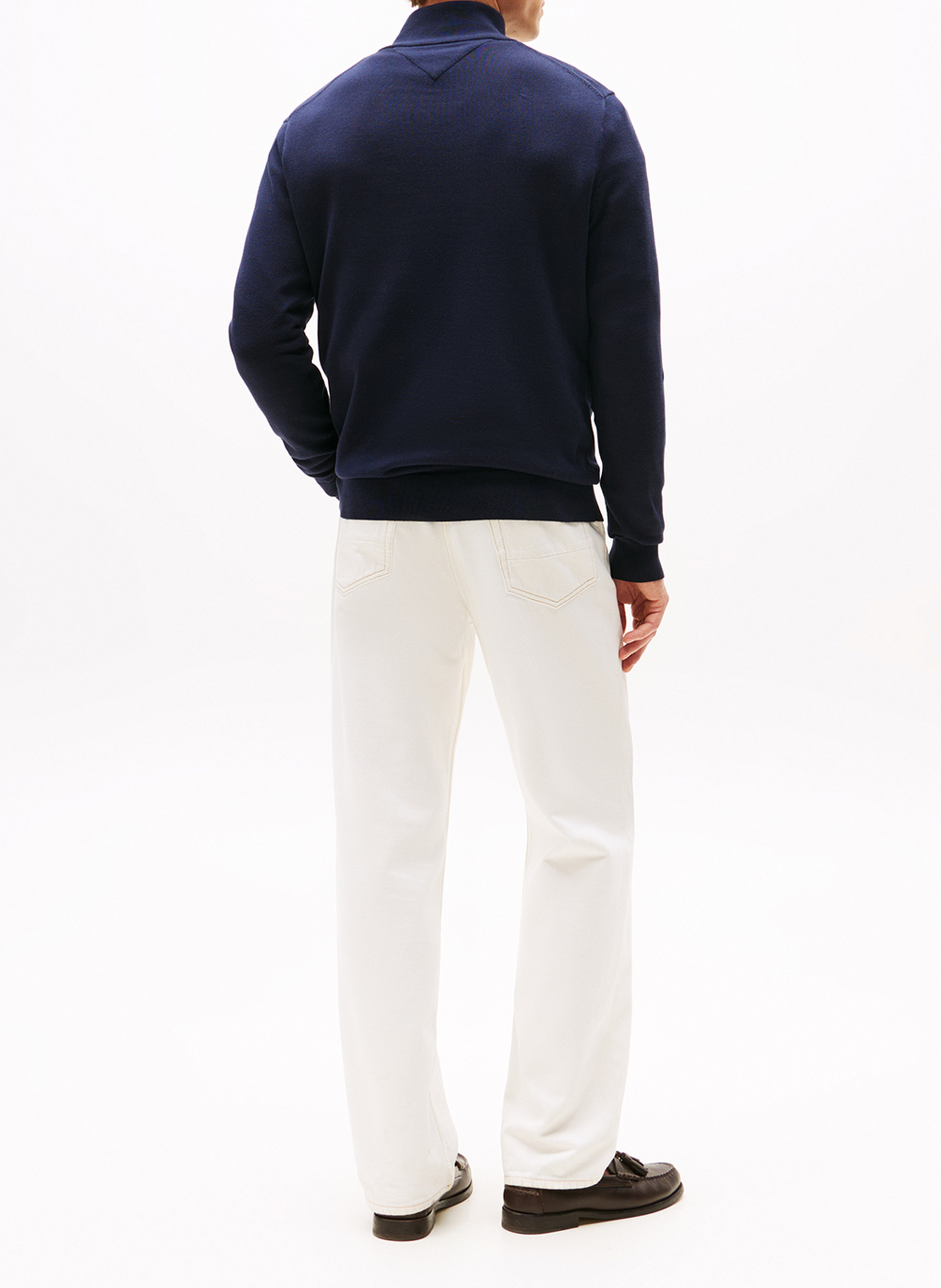 Gerade geschnittener Baumwollpullover TOMMY HILFIGER Blau