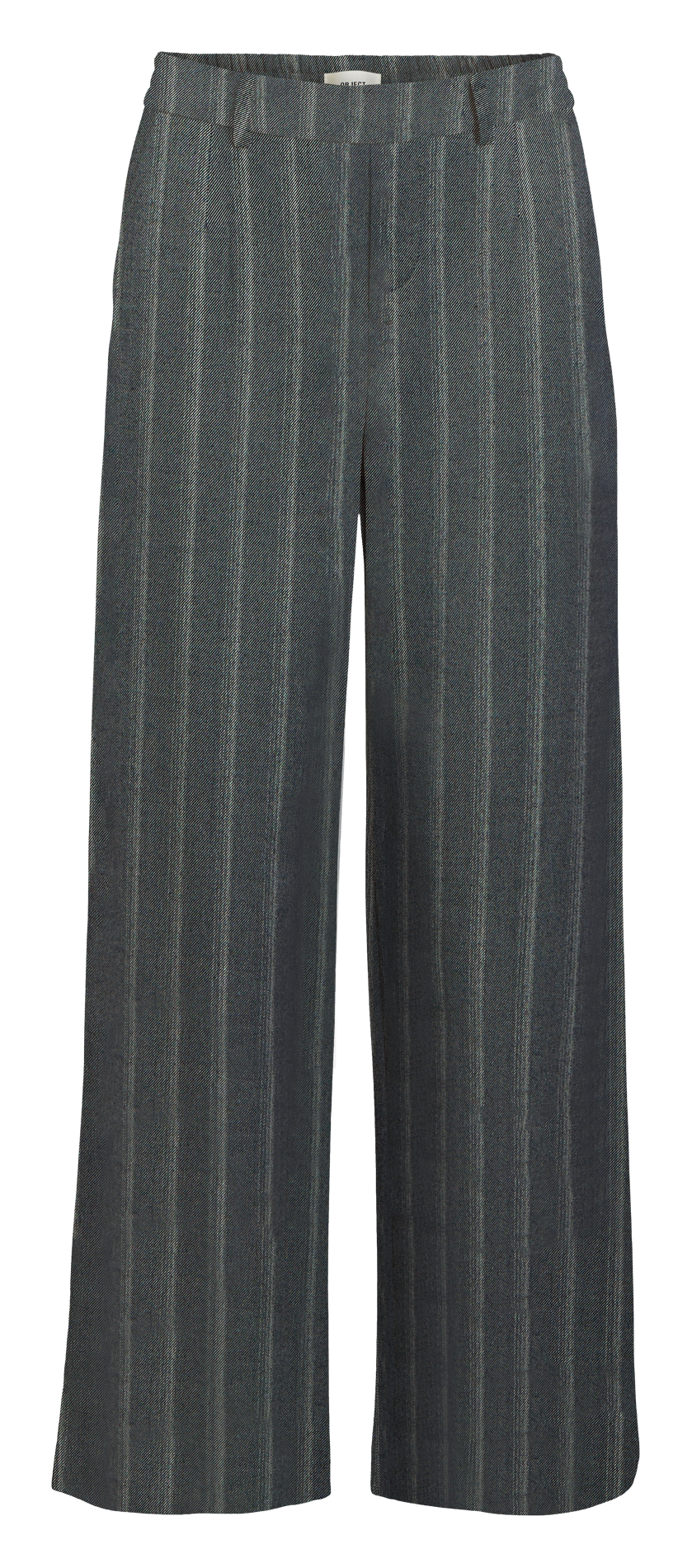 Pantalon droit taille haute rayé OBJECT Gris