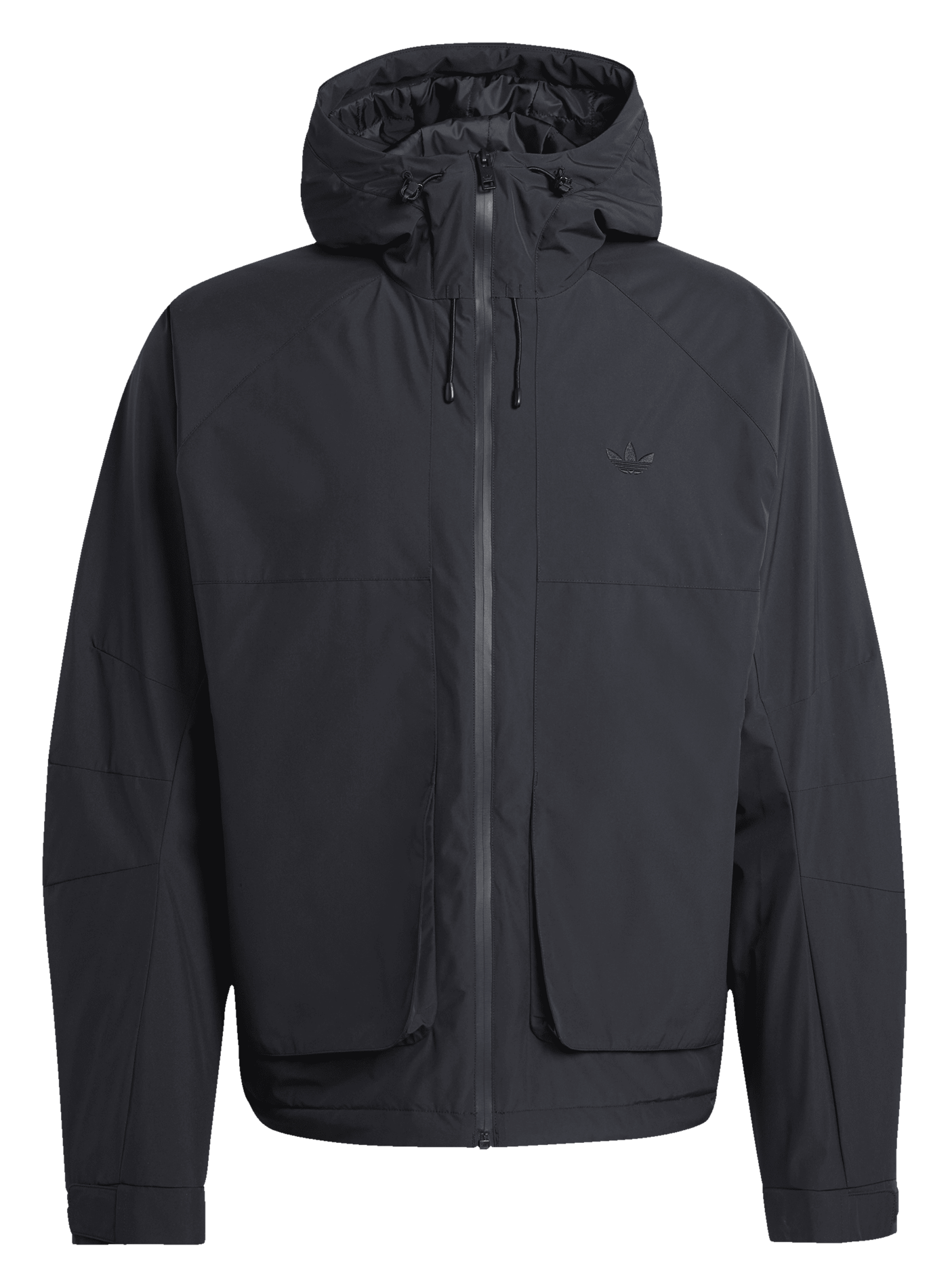 Veste col montant à capuche unie ADIDAS Noir