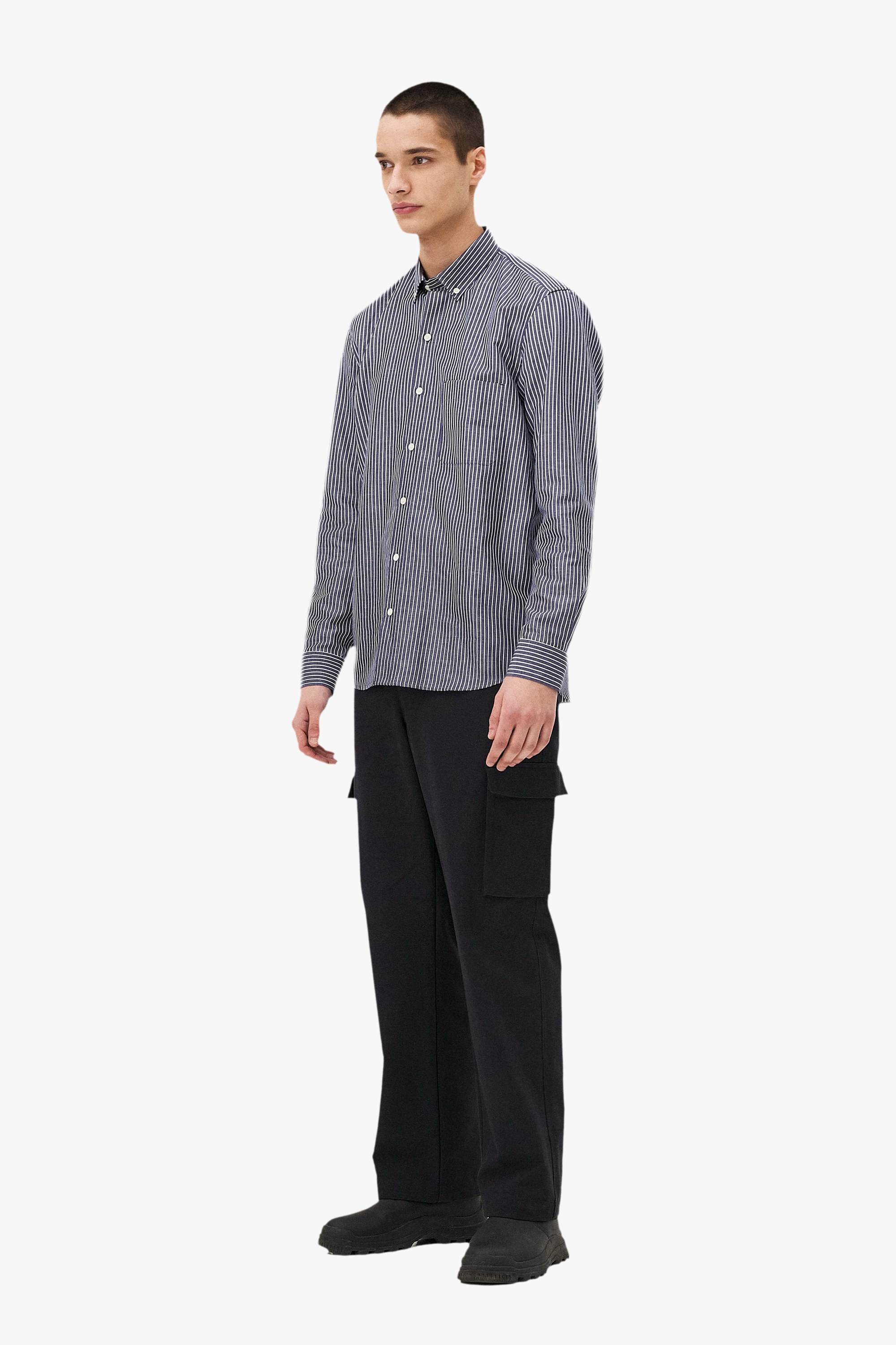 Striped Curtis Shirt | Blue Noyoco Men