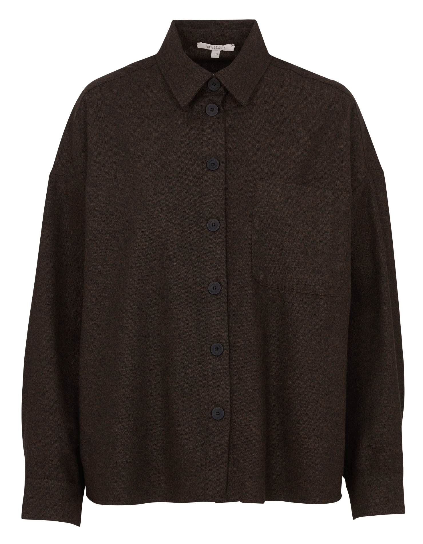 Oversized shirt in blended recycled cotton HUMILITY Brown