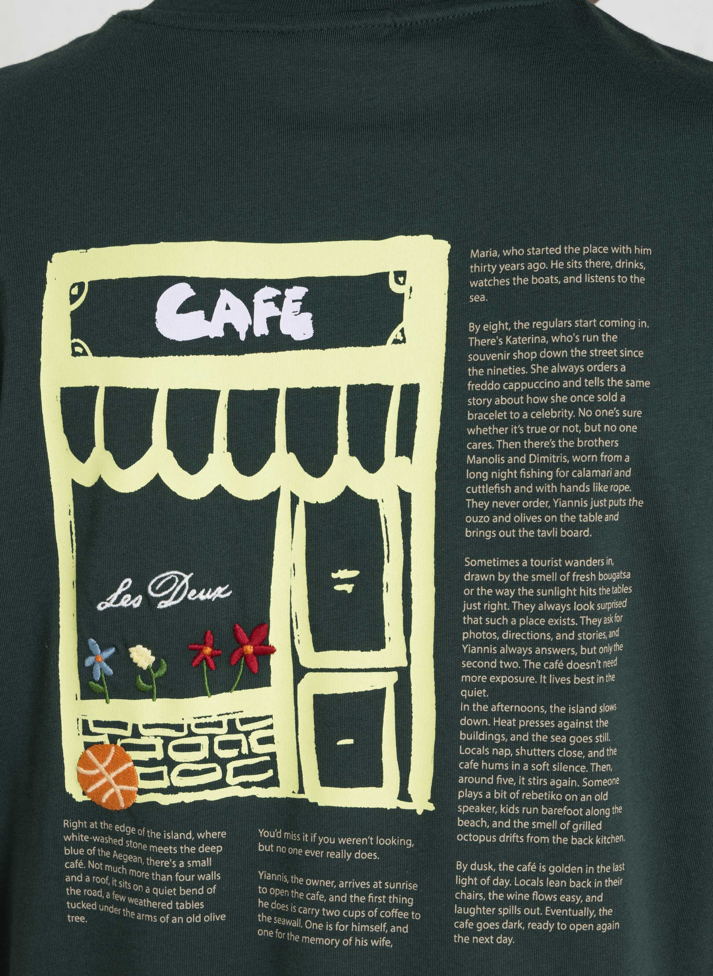 T-shirt droit en coton bio LES DEUX Vert