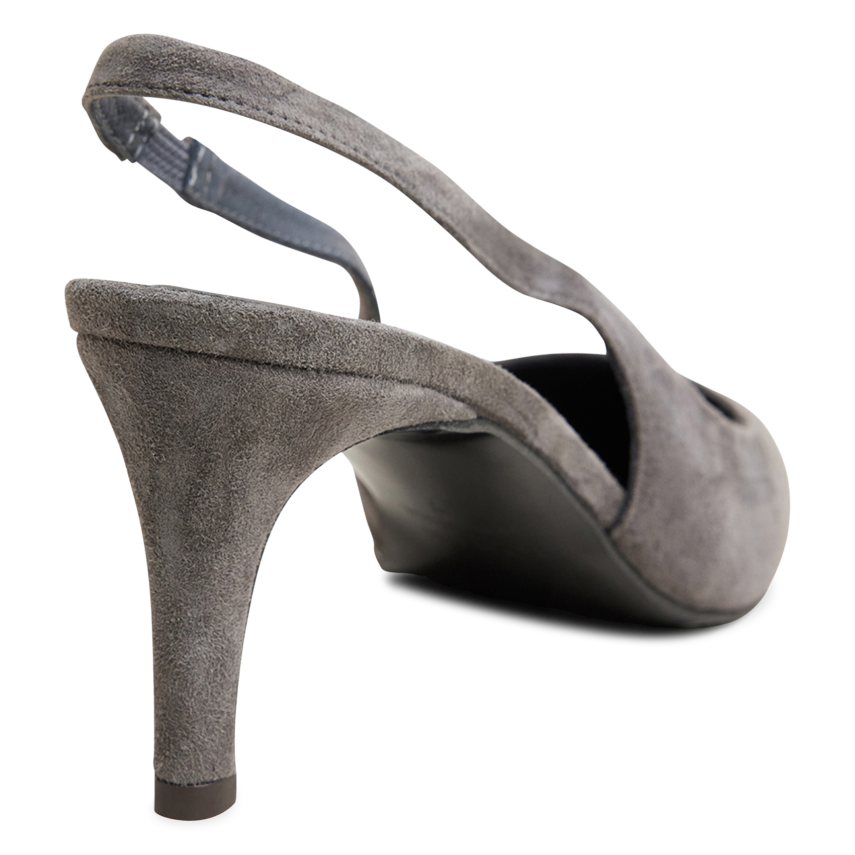 Slingback suede leather pumps JONAK Grey