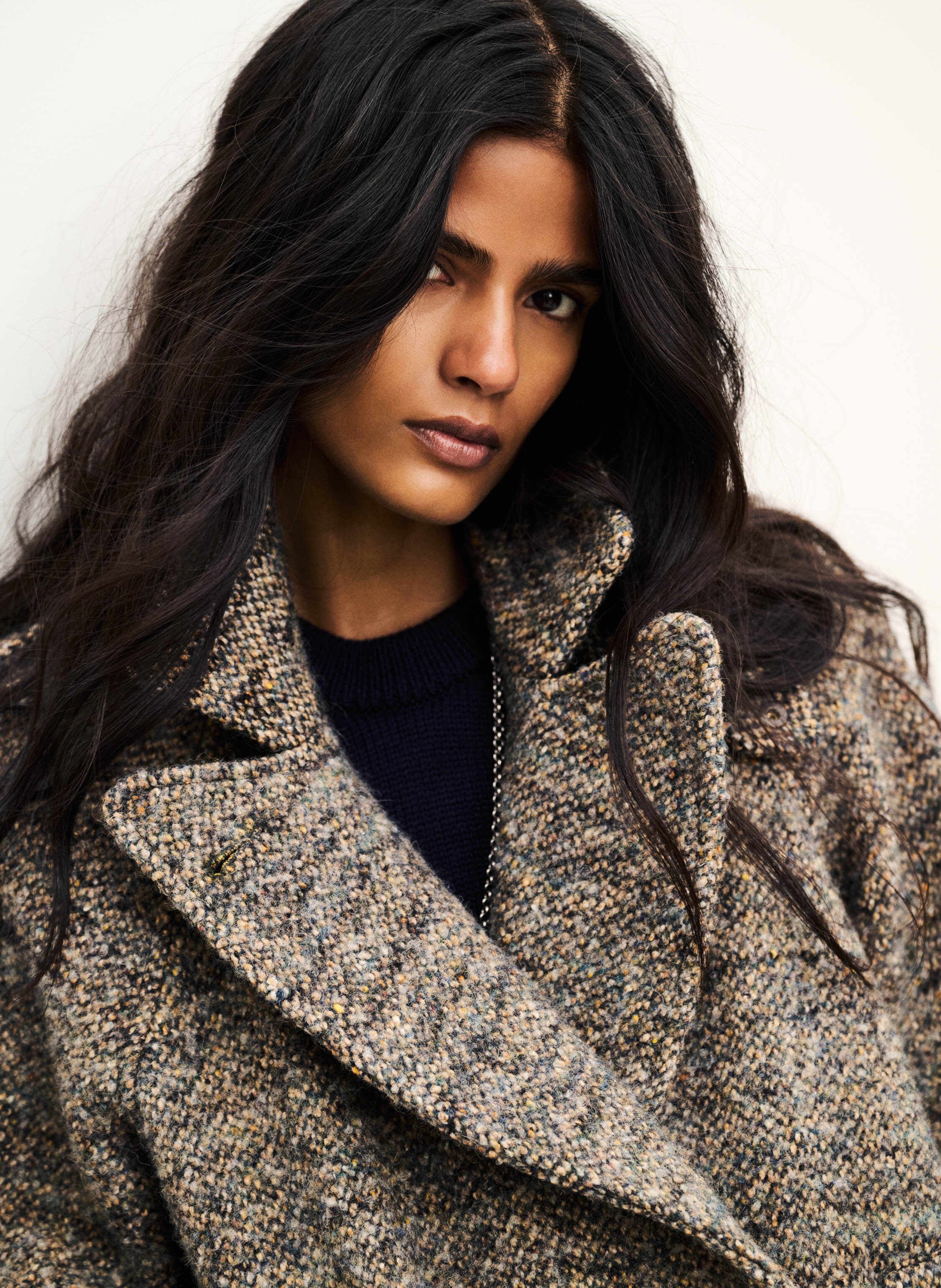 Manteau ample en laine mélangée BA&SH Multicolore