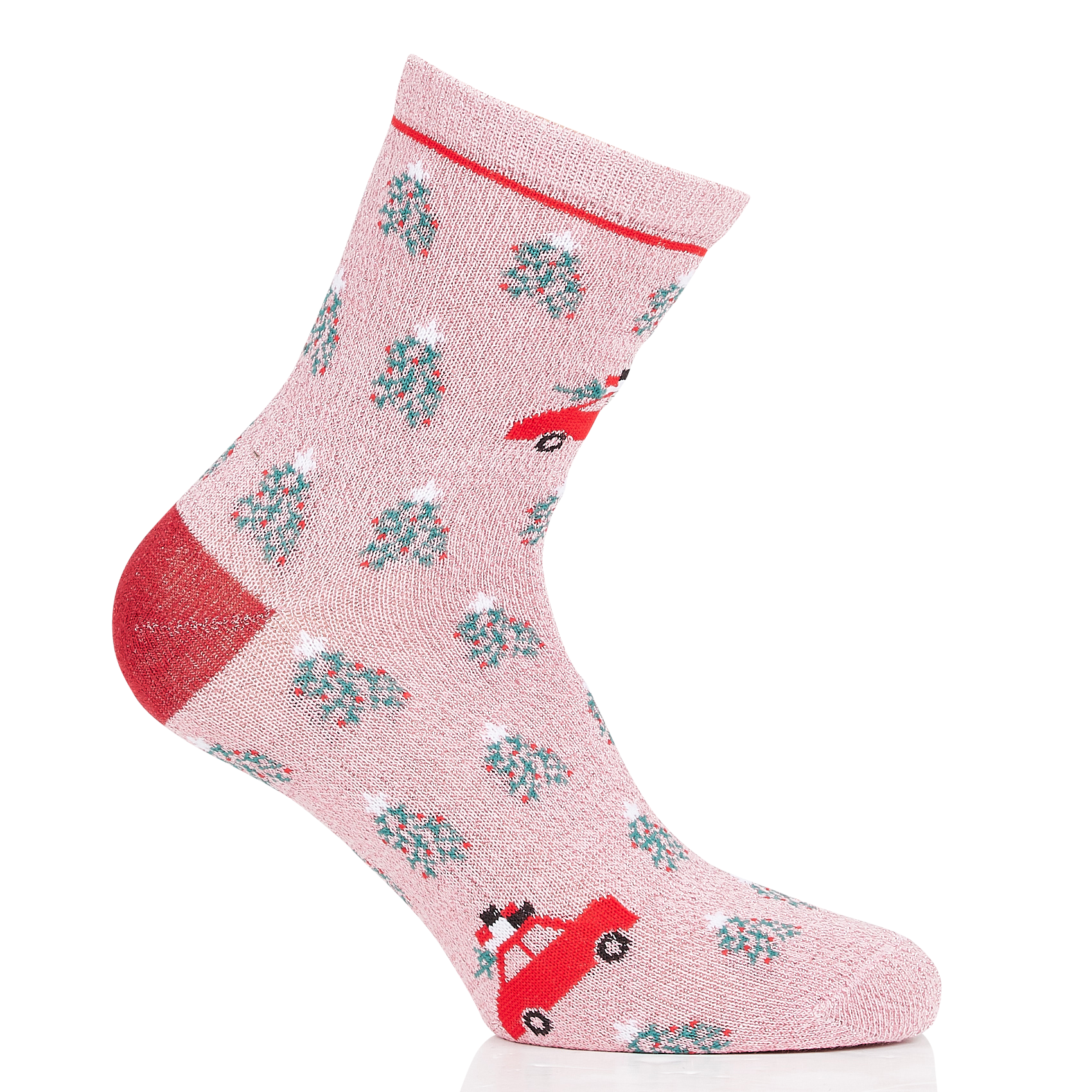 Pack of 4 printed socks PIECES Grey