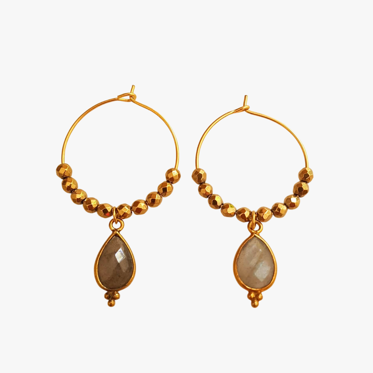 Labradorite earrings GINANDGER Blue