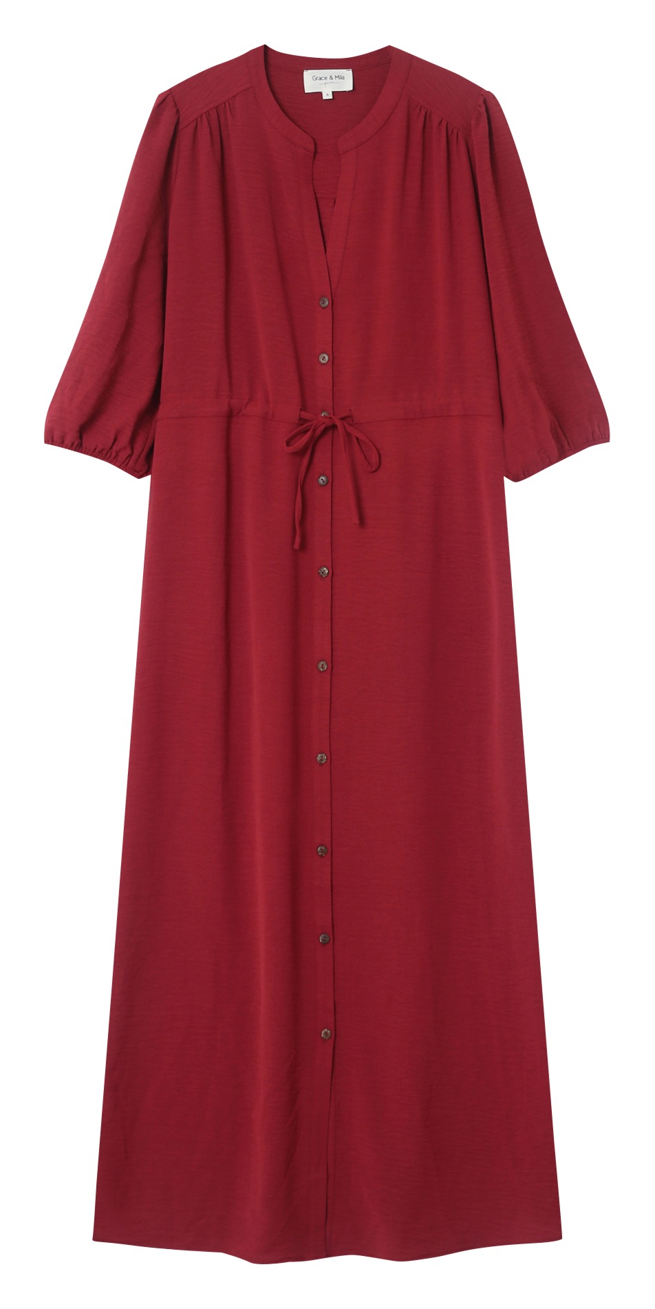 Long henley dress GRACE ET MILA Brown