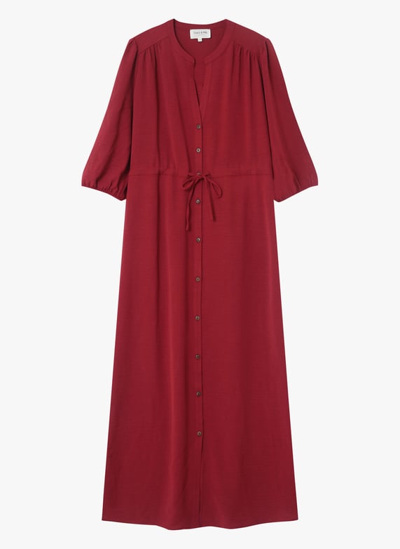 Lange jurk met tuniekhals Terracotta Grace et mila Dames Place