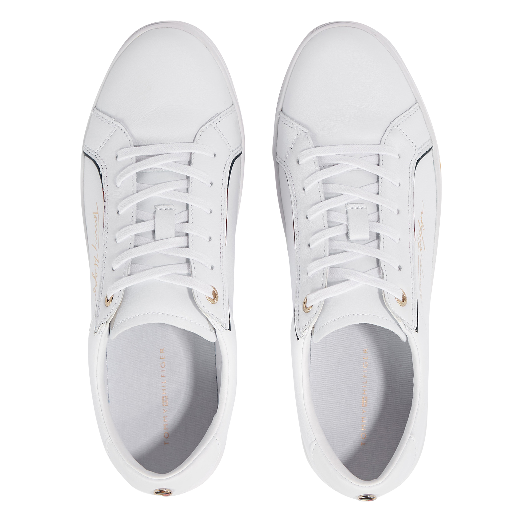Low-top leather sneakers TOMMY HILFIGER White