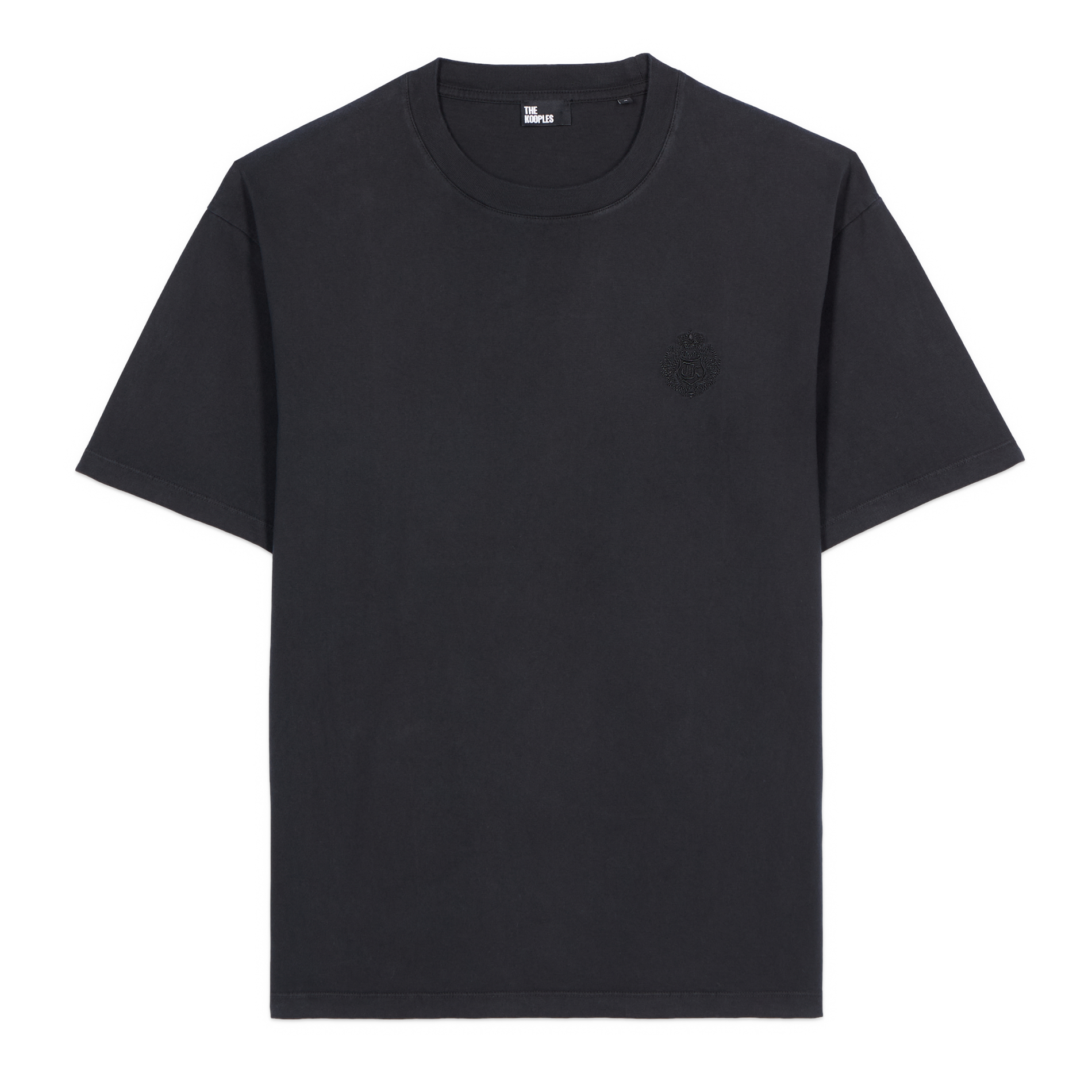 Tee-shirt oversize col rond en coton THE KOOPLES Noir