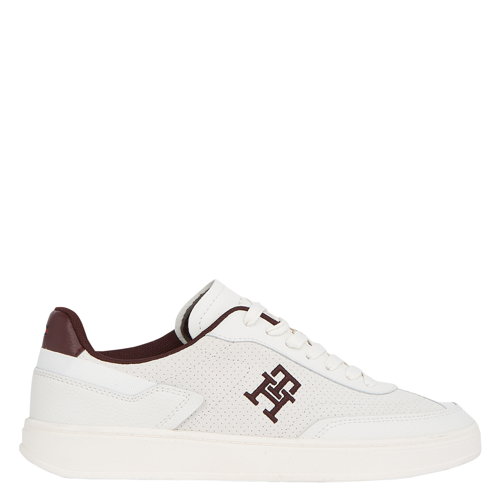 Baskets basses en cuir mélangé TOMMY HILFIGER Blanc