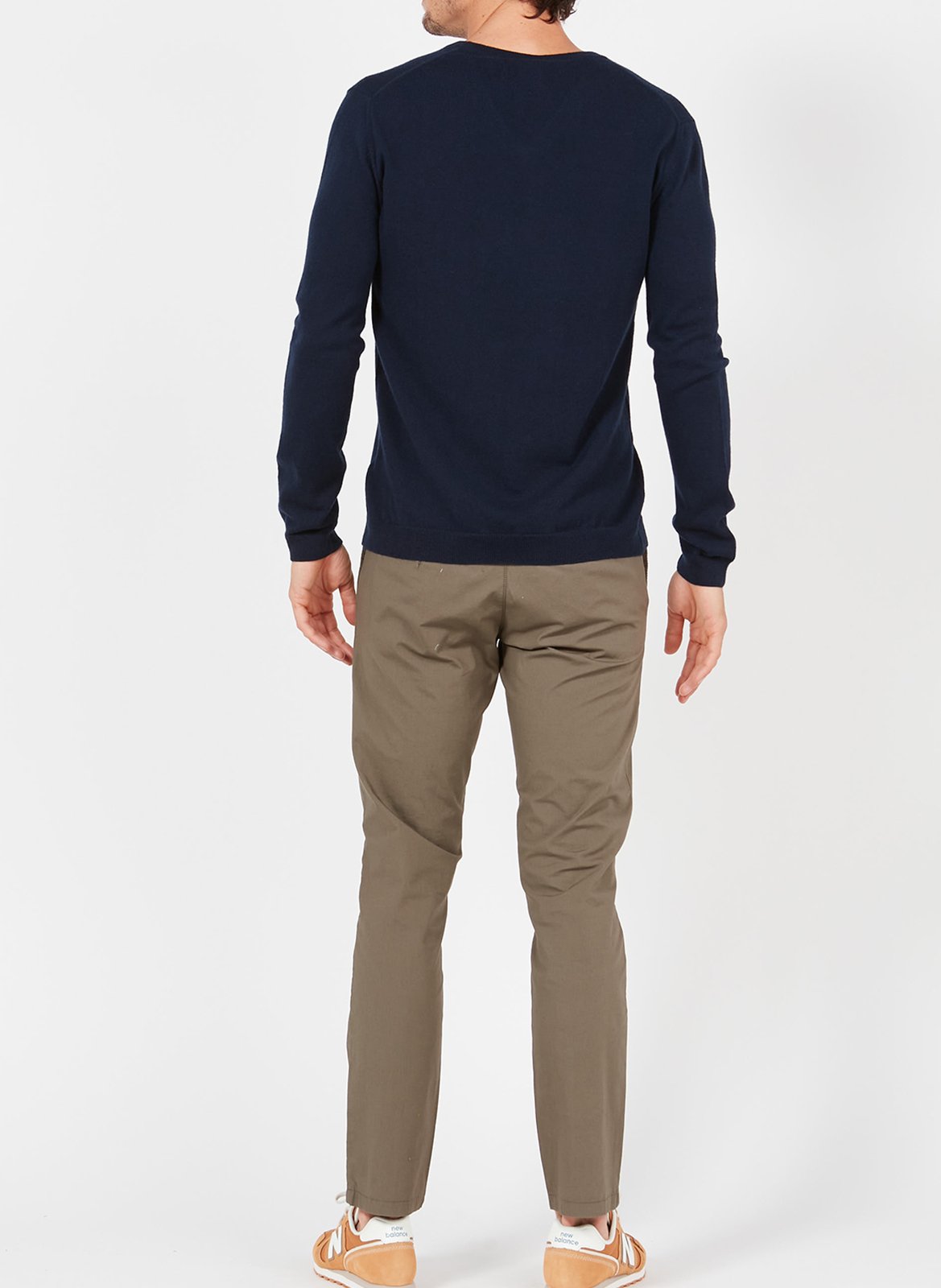 Pull col V en cachemire AU PRINTEMPS PARIS Bleu