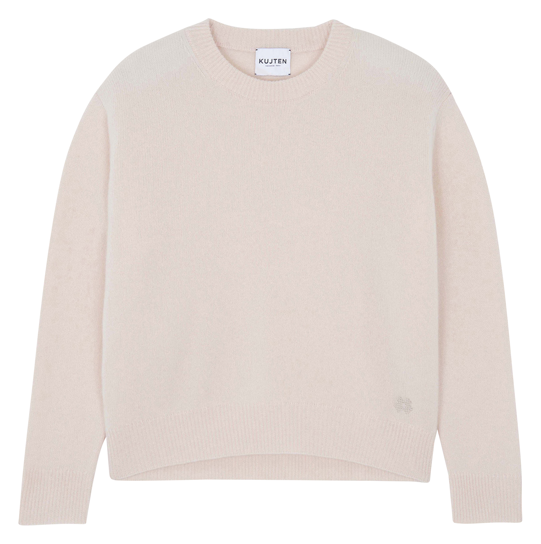 Pull oversize col rond en cachemire KUJTEN Rose