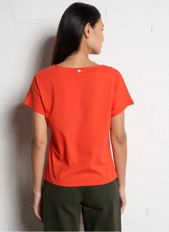 T-shirt fille en coton bio orange - sun orange | Tape à l'oeil T-shirt fille en coton bio orange - sun orange | Tape à l'oeil