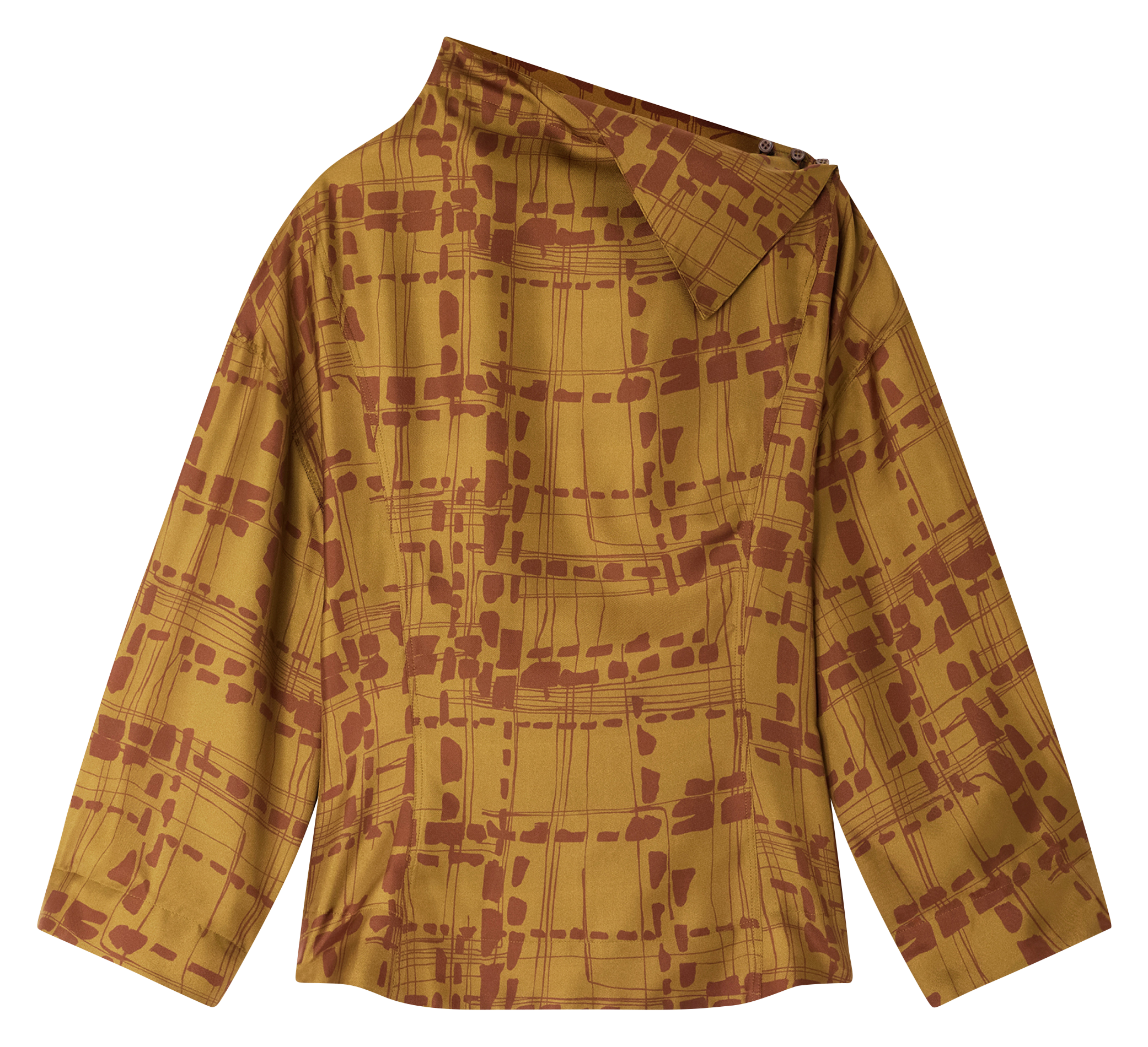 Fitted silk printed top SOEUR Multicolored