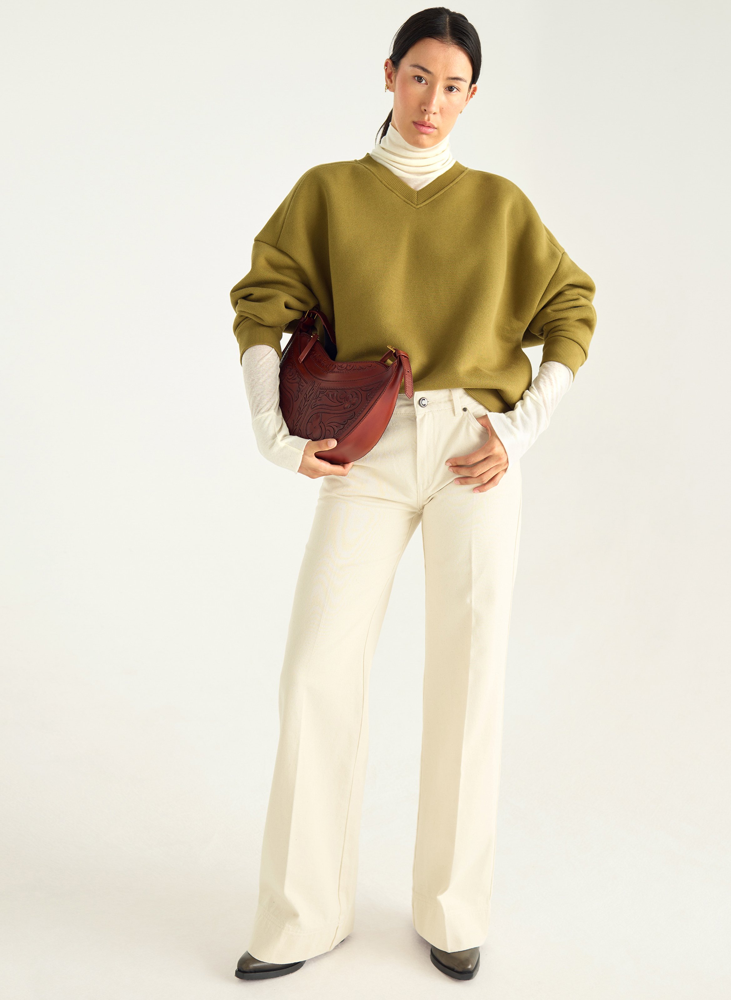 Sweatshirt - V-Ausschnitt ACOTE Grun