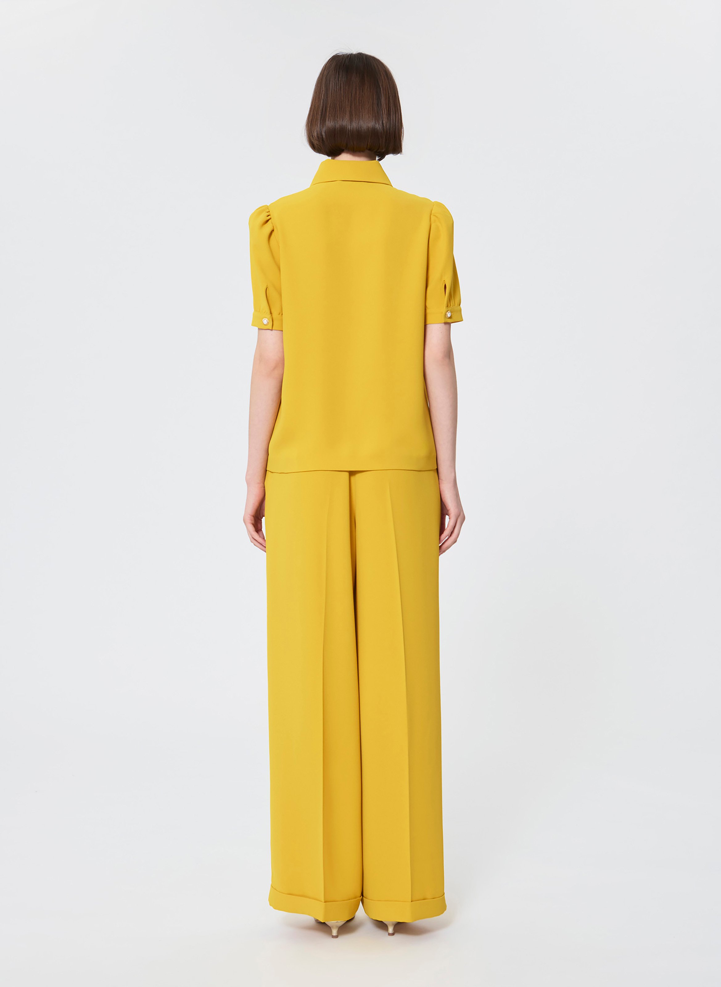 Short-sleeved polo with jewel buttons TARA JARMON Yellow