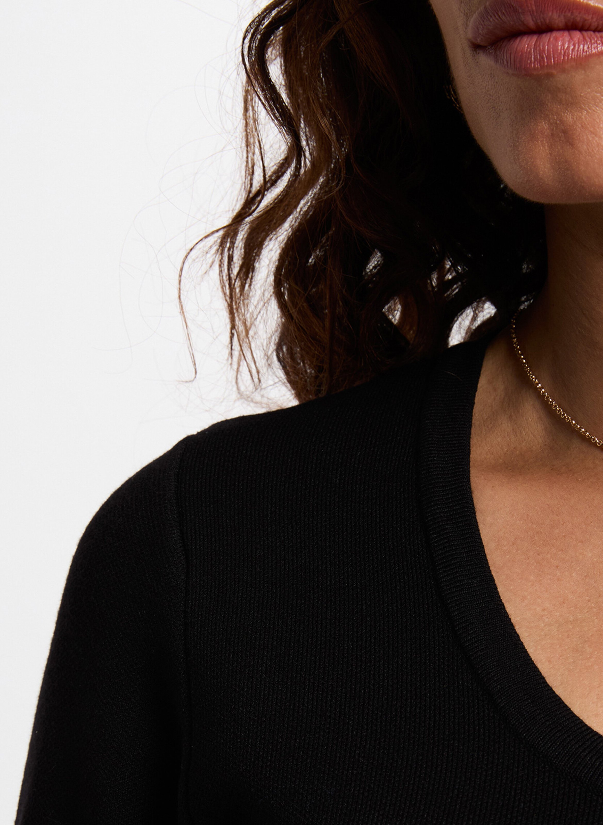 Robe courte col rond MORGAN Black