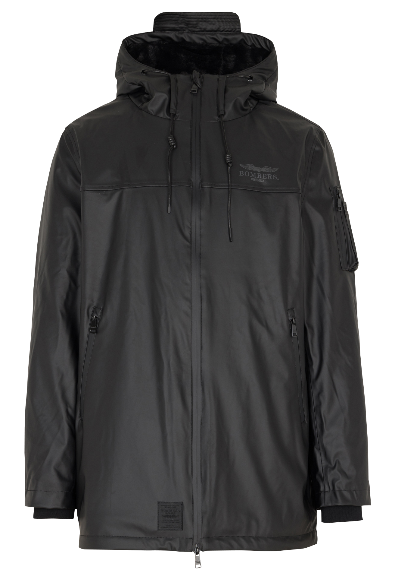 Veste droite zippée à capuche BOMBERS ORIGINAL Noir