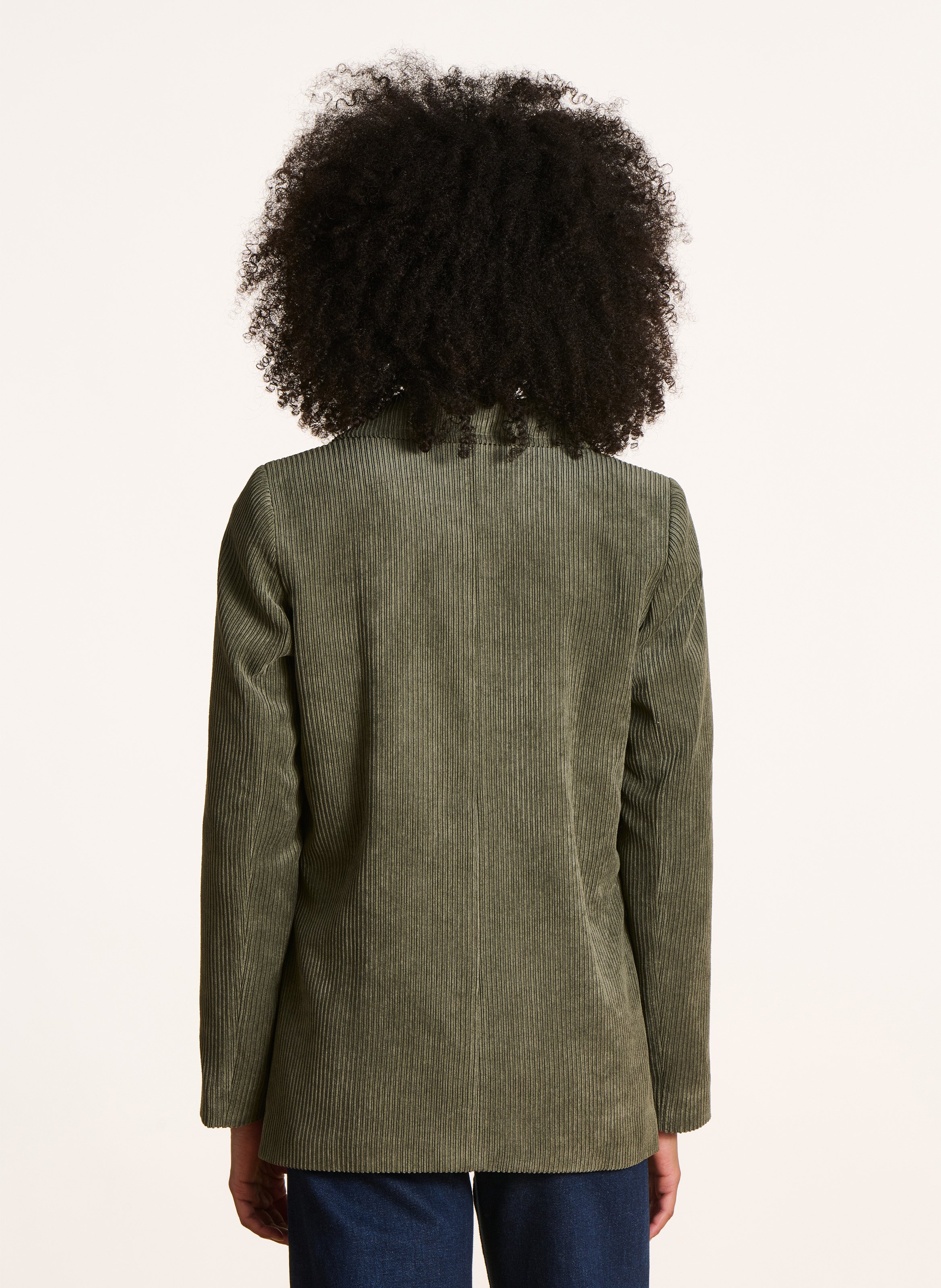Corduroy suit jacket LA FEE MARABOUTEE Green