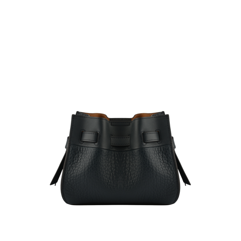 Shoulder bag - cowhide leather POURCHET Blue