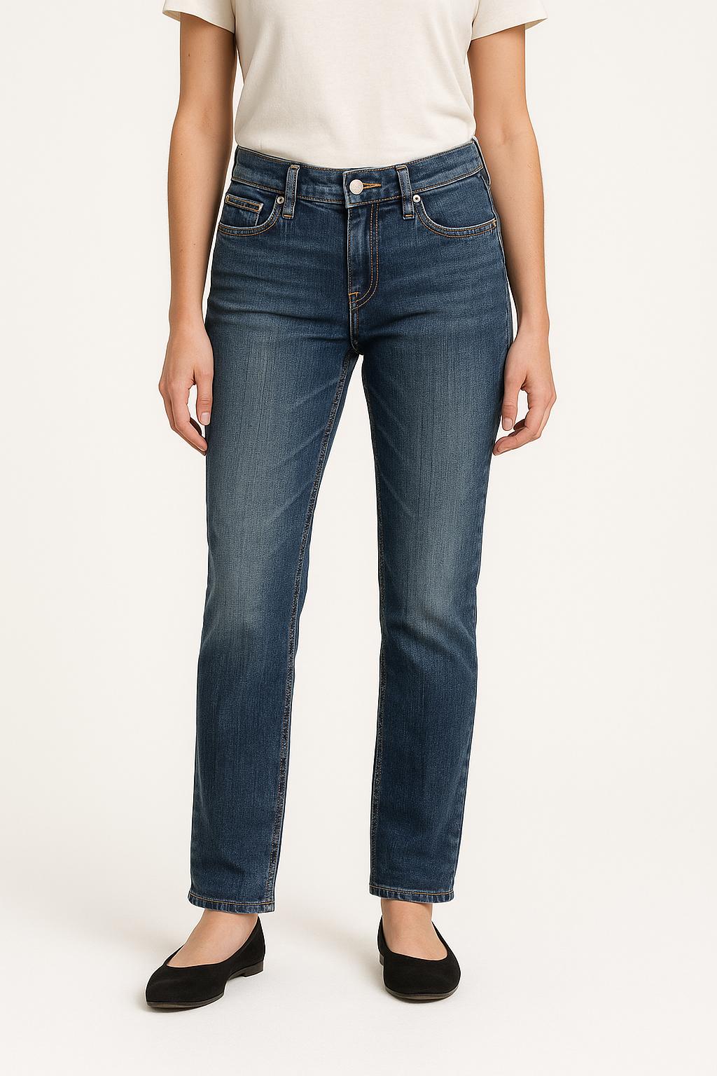 Cropped slim jeans with studs LEVI'S - Seconde main Blue