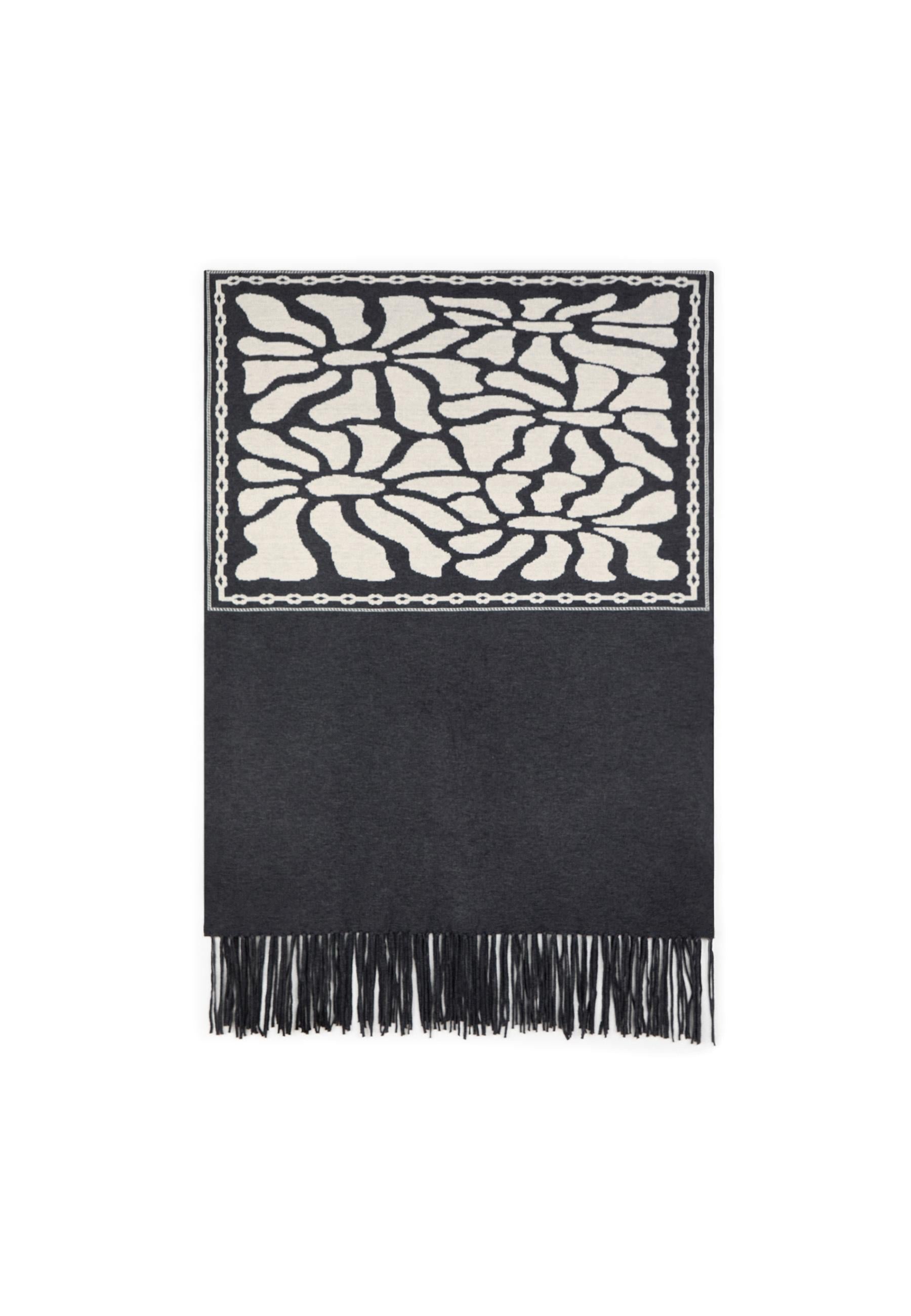 Jacquard knit stole RODIER Grey