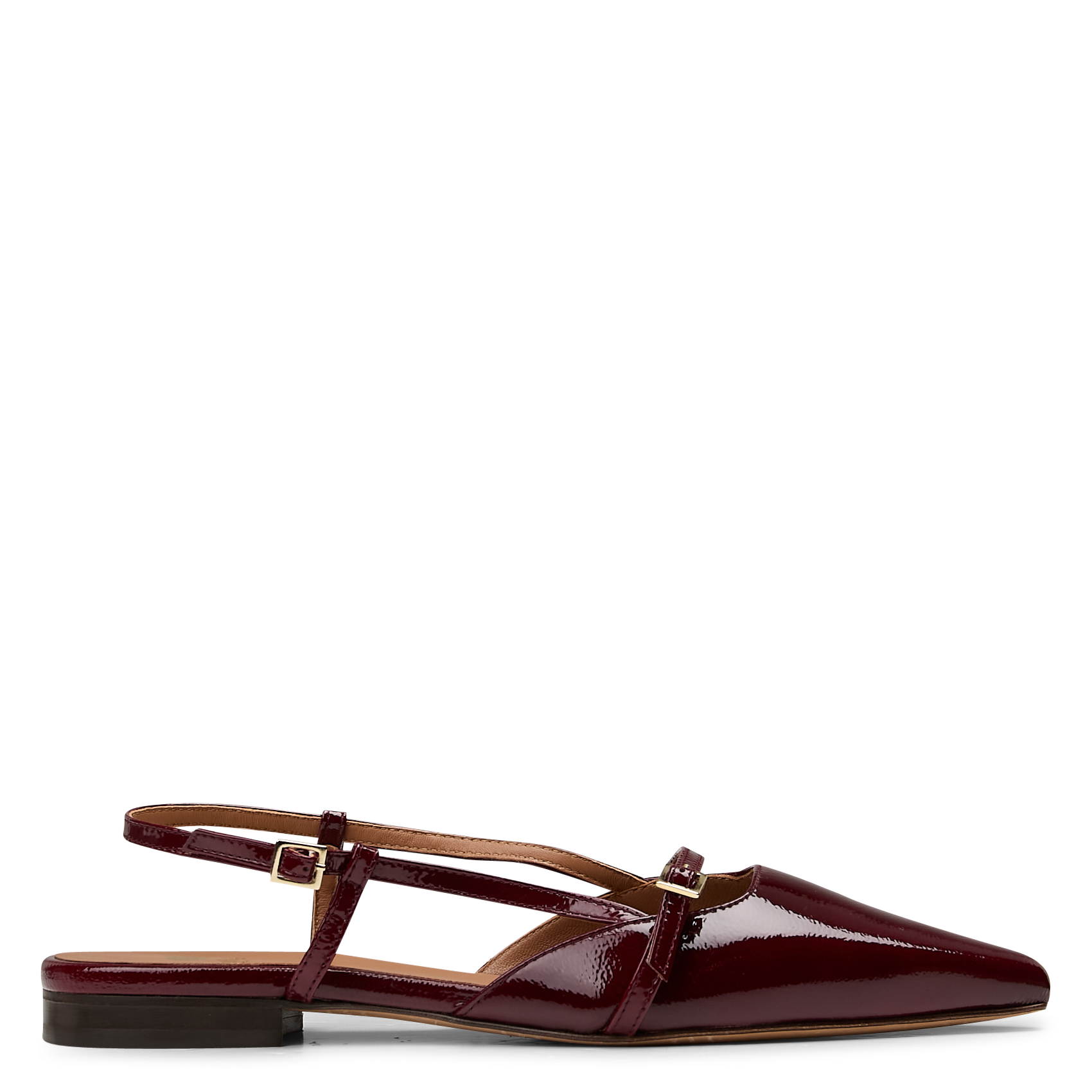 Jane patent leather ballet pumps BOBBIES Brown