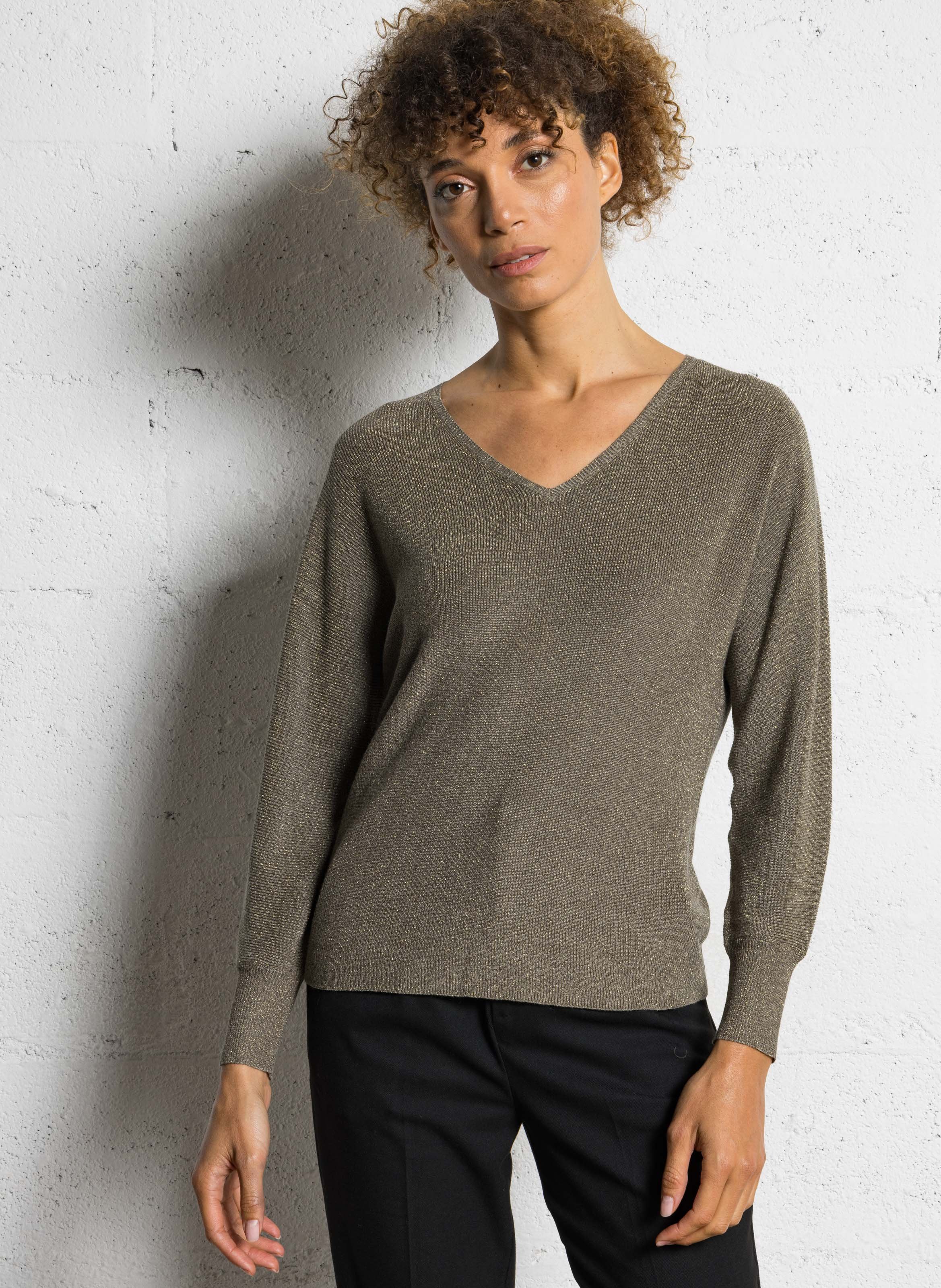 Pull ample pailleté manches chauve-souris  SUD EXPRESS