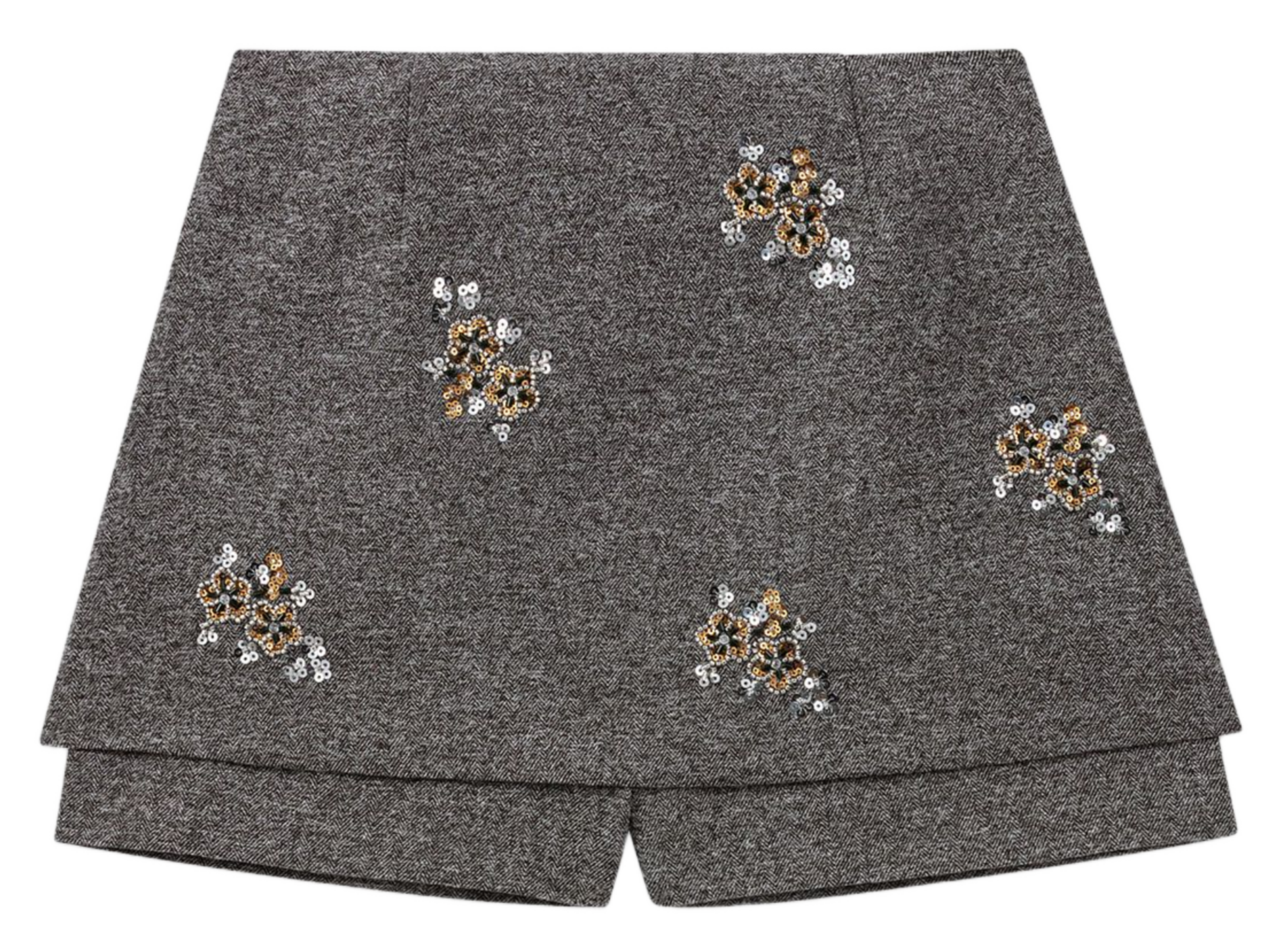 Shorts with sequin embroidery MAJE Grey