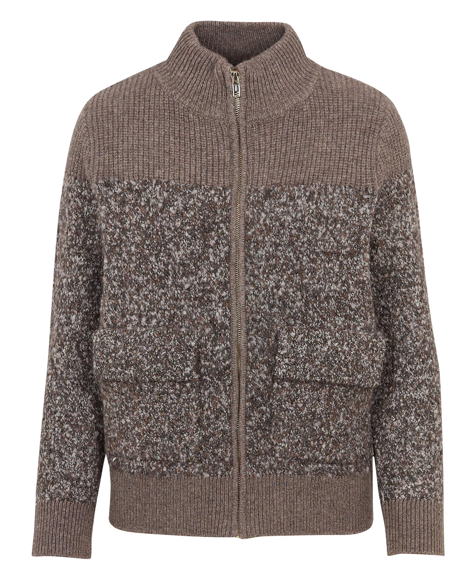 Recht vest met opstaande kraag van gemengde wol MAISON 123 Grijs