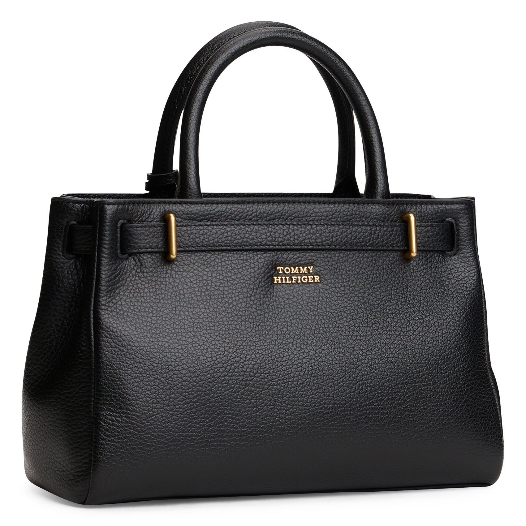 Sac à main en cuir grainé TOMMY HILFIGER Noir